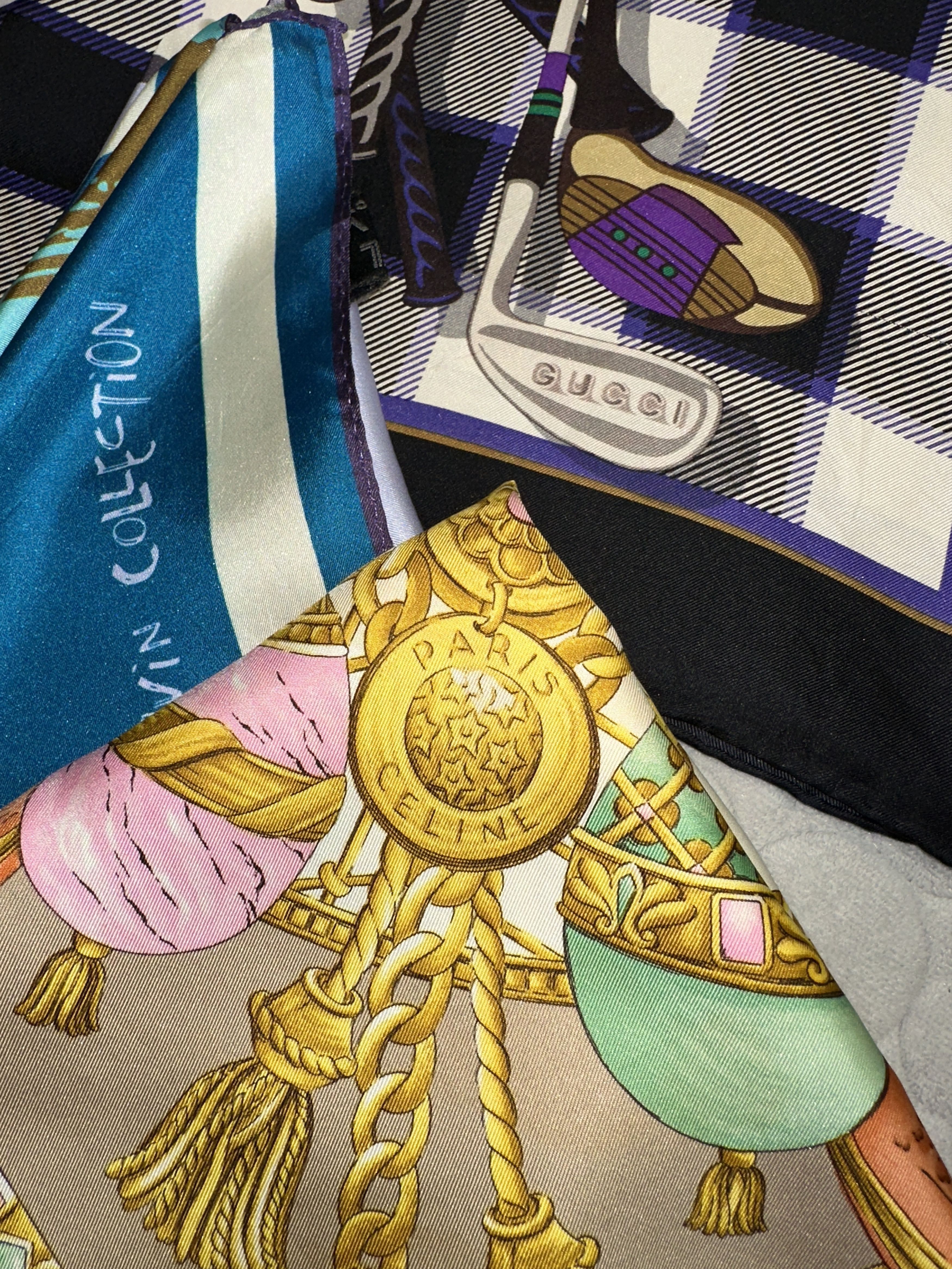 Lanvin Lanvin Collection Shawl Abstract Silk Scarf 65x65 Art Size ONE SIZE - 4 Thumbnail