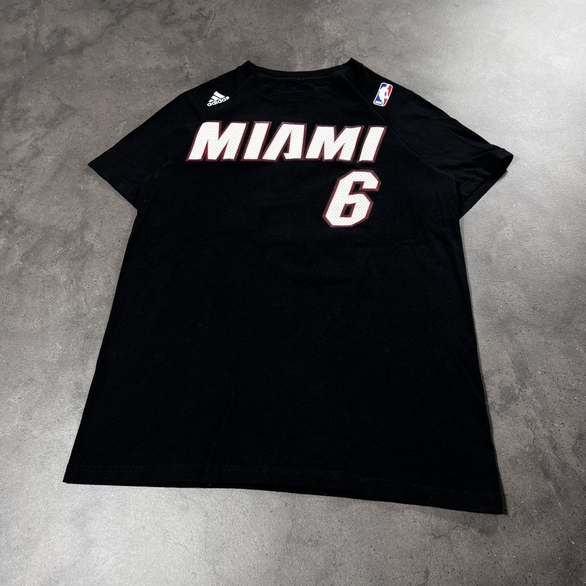 Adidas Vintage 2010s Adidas Miami Heat Lebron James Jersey NBA Tee Size US S / EU 44-46 / 1 - 2 Thumbnail