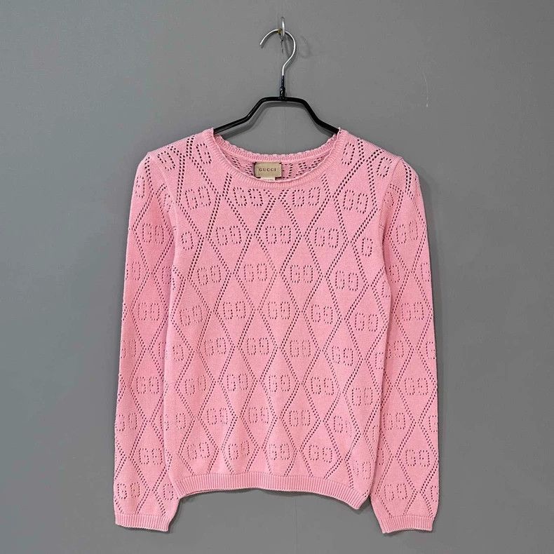 Gucci Pink Knit Sweater by Gucci Size US M / EU 48-50 / 2 - 1 Thumbnail