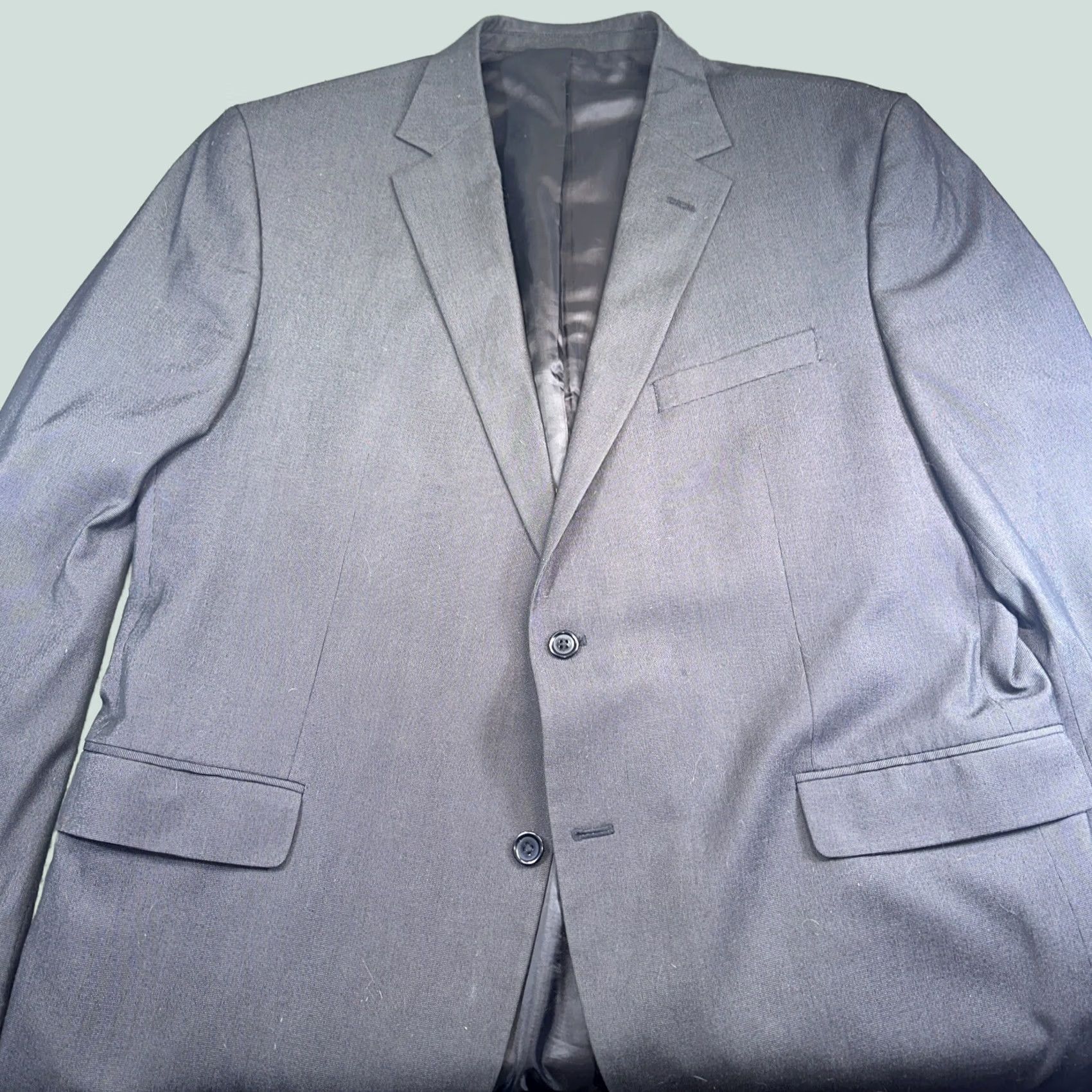 Vintage John Bartlett Men’s Suit Jacket 2 Piece Gray 48L Regular Statement Classic Fit Size 48R - 1 Thumbnail