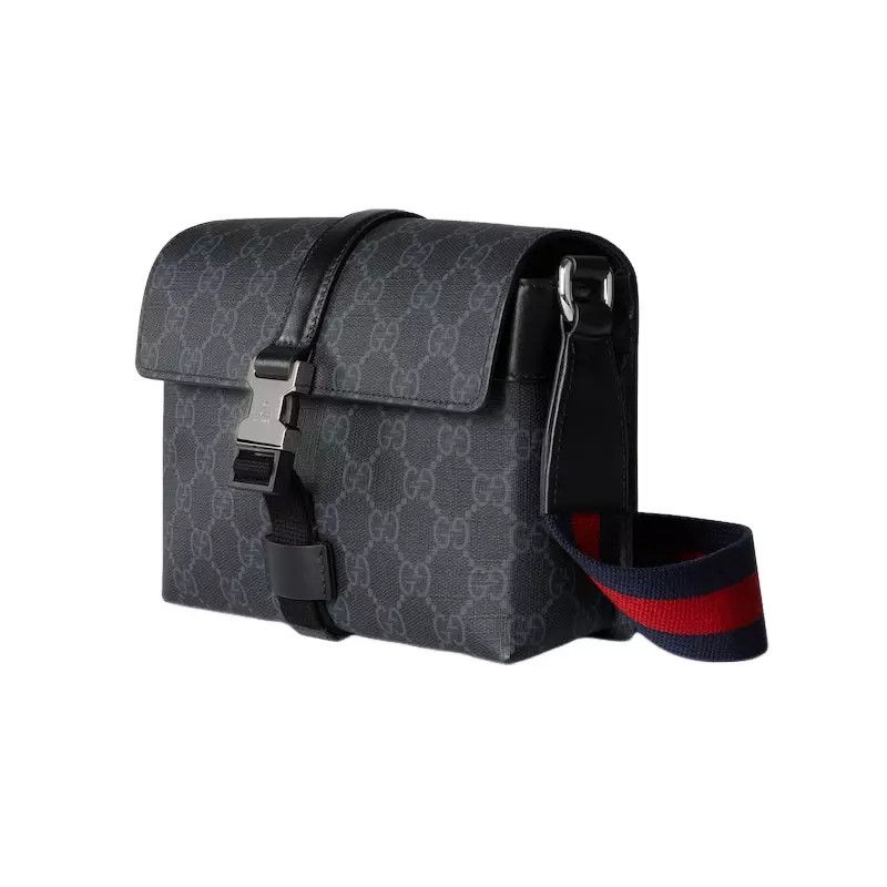 Gucci GUCCI Black GG Canvas Mini Messenger Bag New Size ONE SIZE - 2 Thumbnail