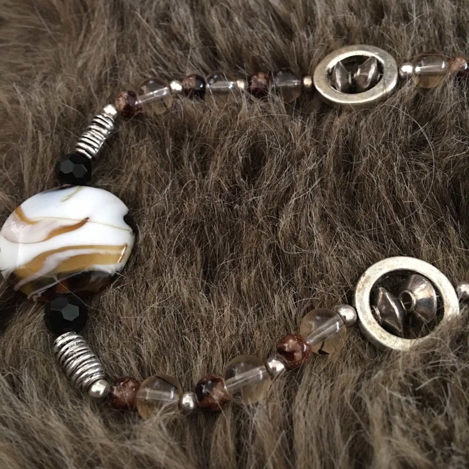 Jewelry Gorgeous handmade marbled glass bead long necklace Size ONE SIZE - 6 Thumbnail