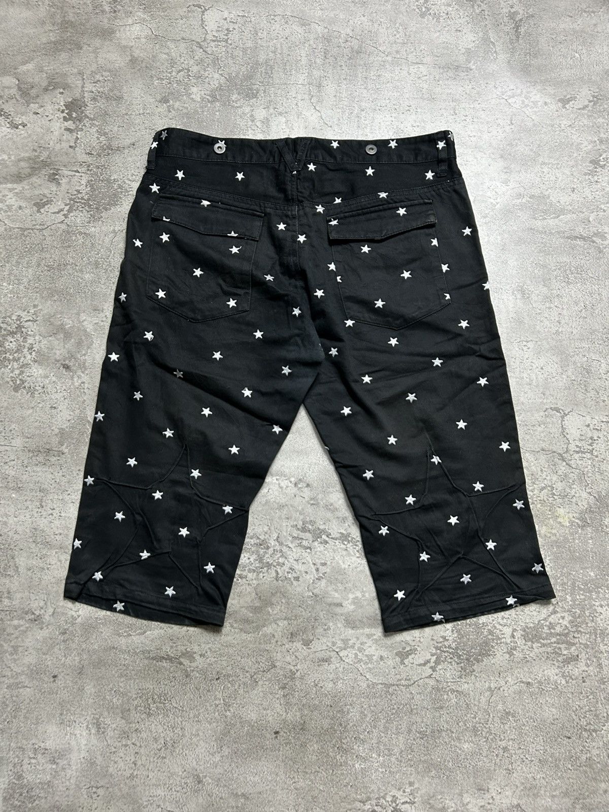 PPFM 2000s PPFM Star Motif Embordired Short Pants Size US 33 - 8 Thumbnail