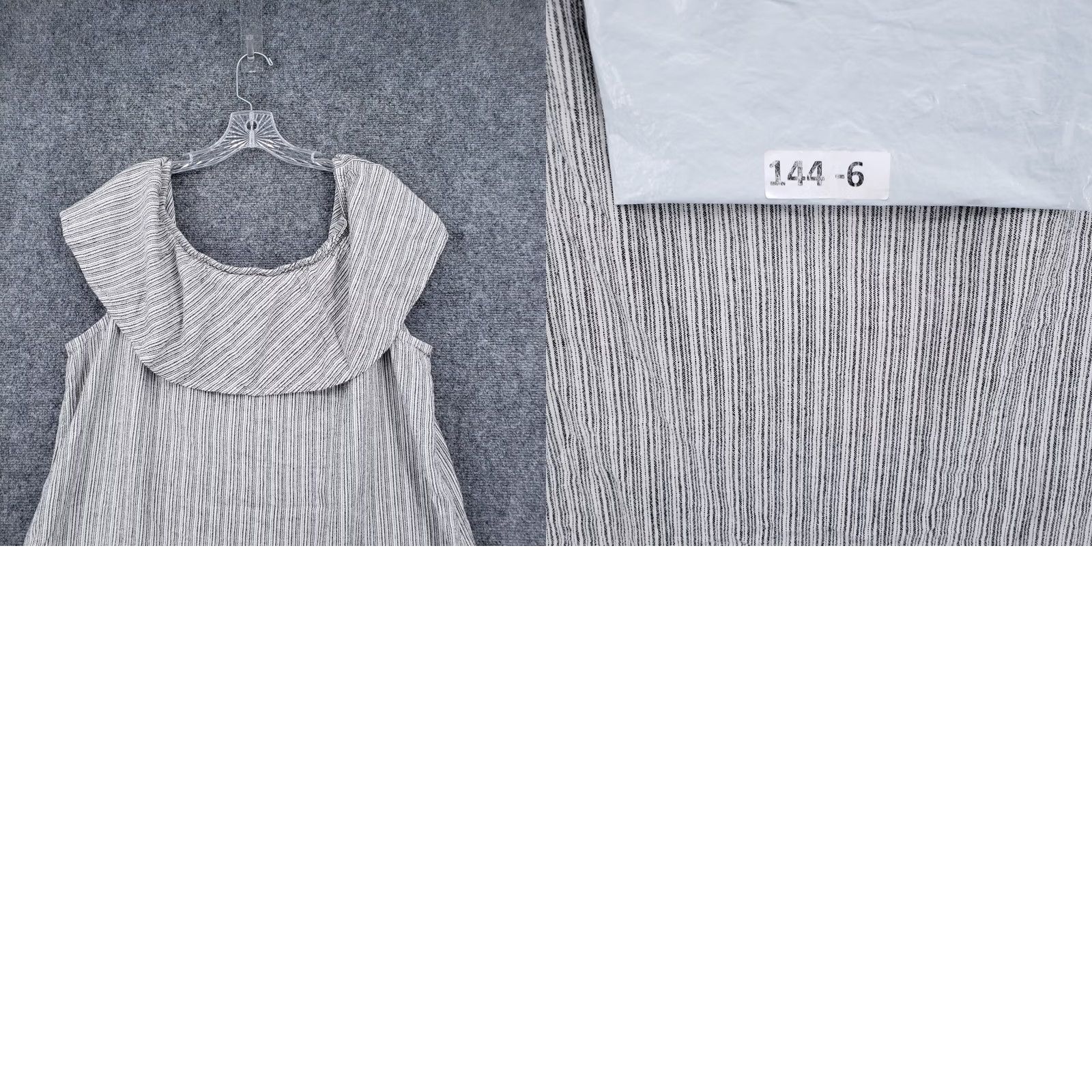 Old Navy Old Navy Dress Womens 2X Plus White Striped Shift Mini Linen Off Shoulder A-Line Dress Size XXL / US 16-18 / IT 52-54 - 9 Thumbnail