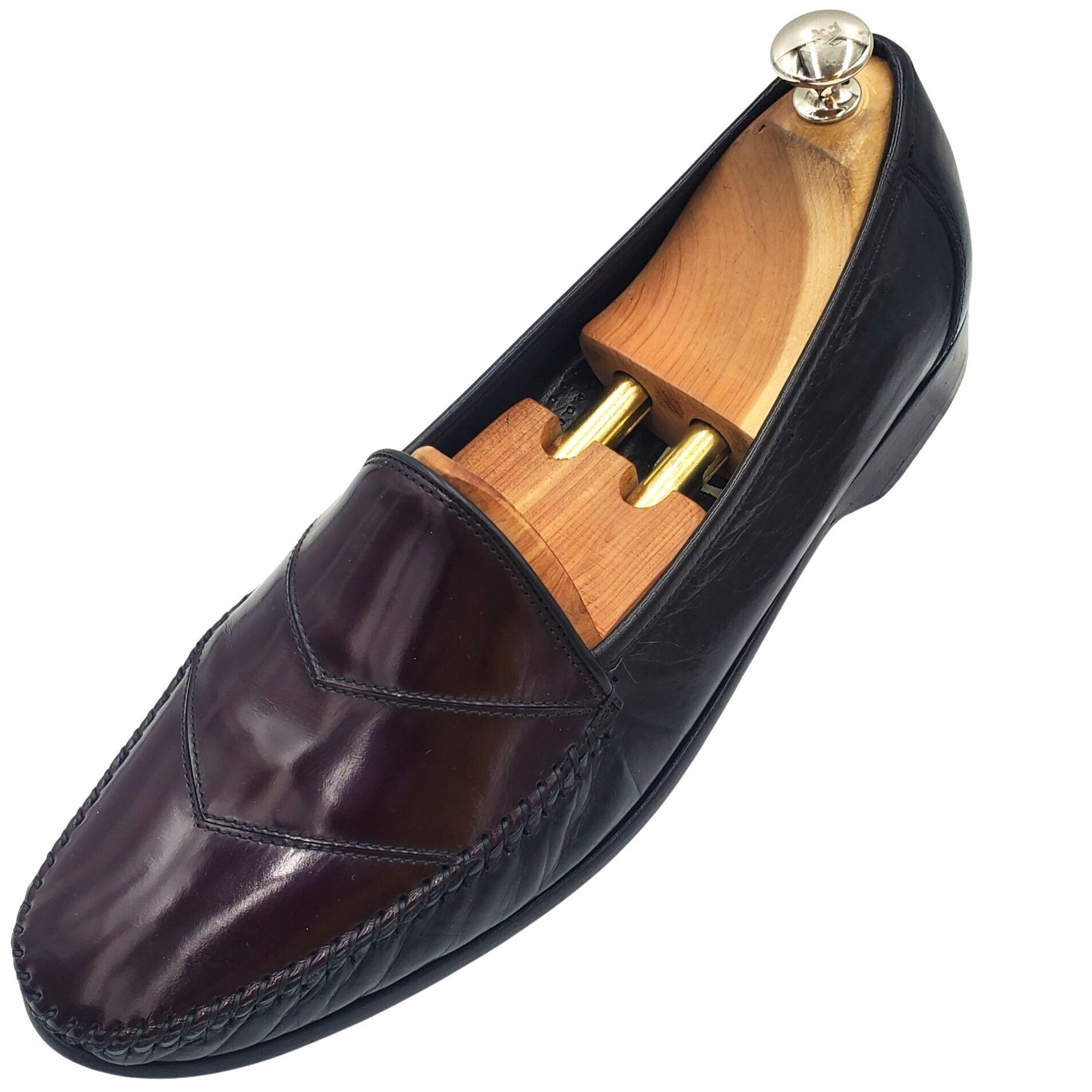 Cole Haan Italy Bragano Cole Haan Mens size 11.5 Black Burgundy Leathe Size US 11.5 / EU 44-45 - 6 Thumbnail