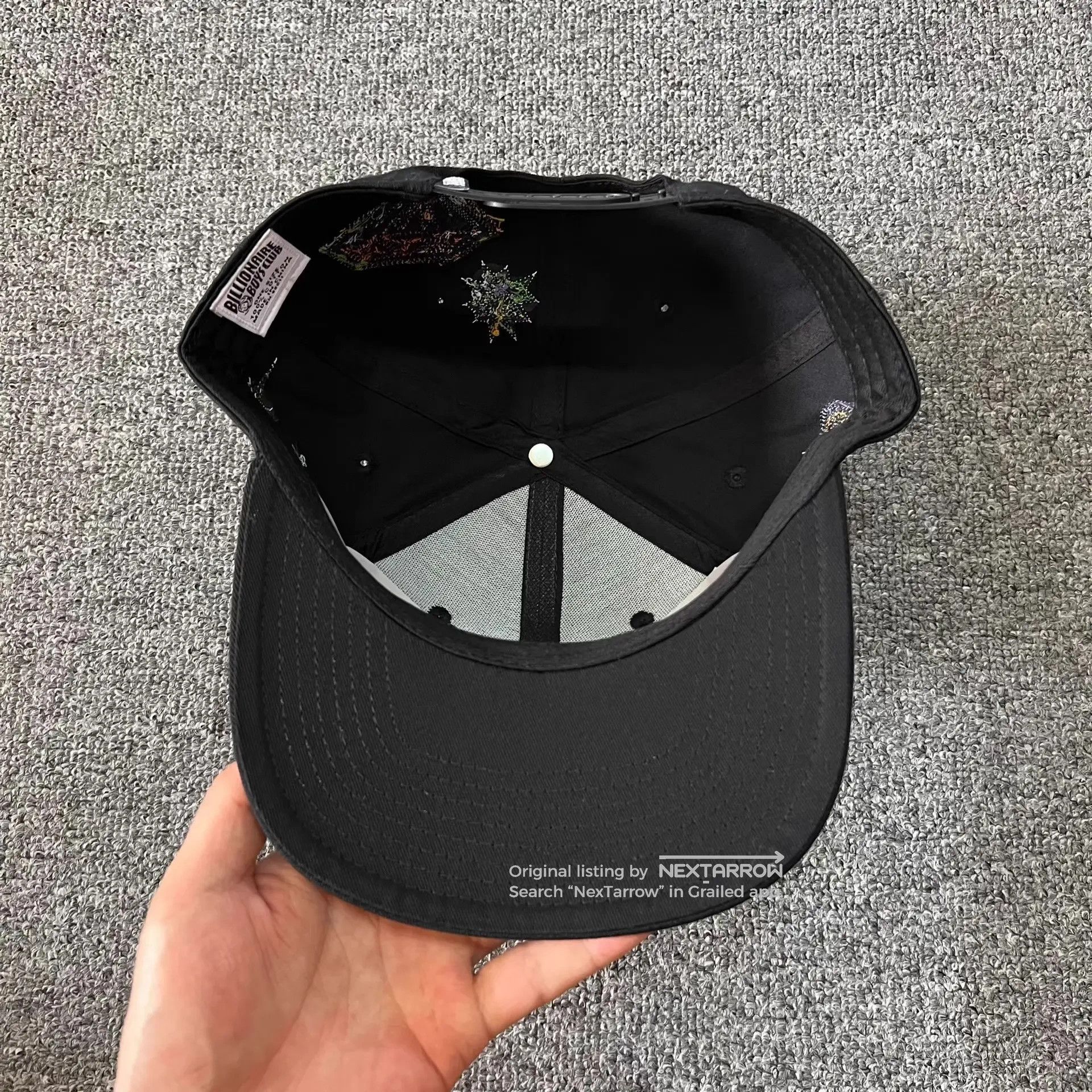 Bbc Diamond & Dollar Single-Line Brim Baseball Cap Q7 in Black, Men's — image 4 of 6