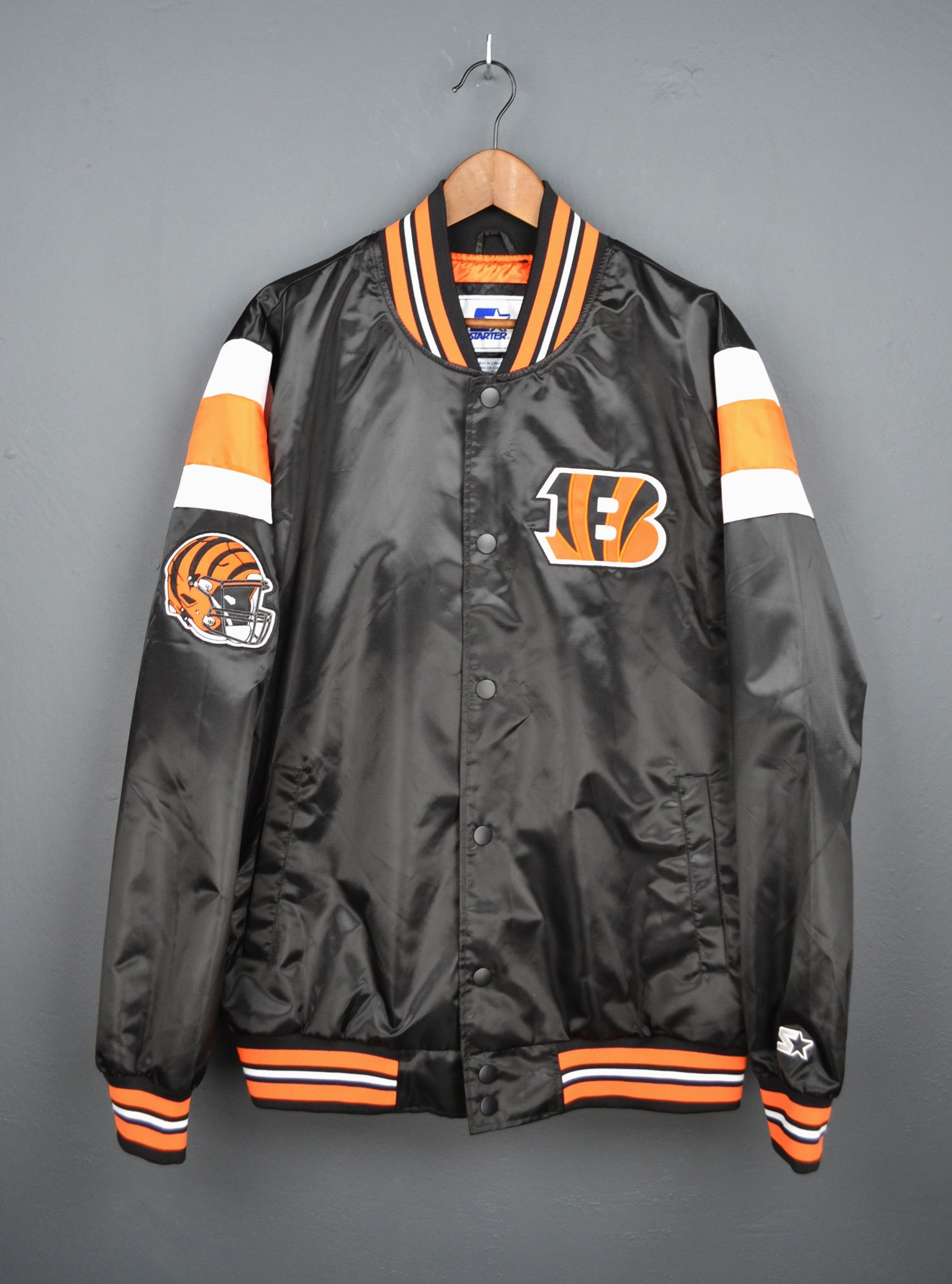 Starter Cincinnati Bengals Starter Jacket XL Rare Black Orange Size US XL / EU 56 / 4 - 1 Thumbnail