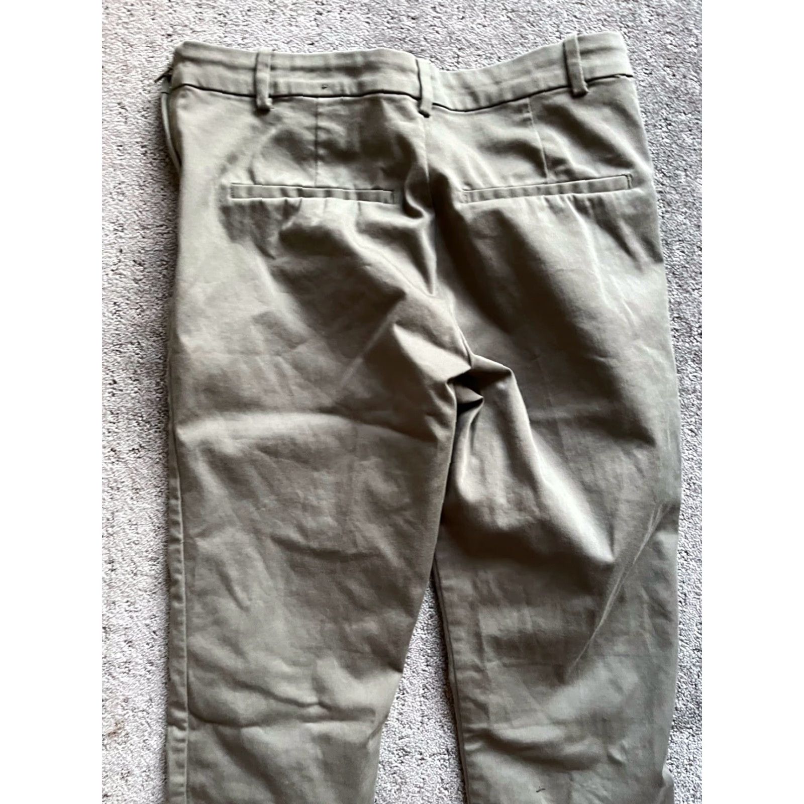 H&M H&M Pants Women 8 Green Dress Pants Pull-On Side Zip Ankle Length Flat Front Regular Workwear Casual Womens Size 30" / US 8 / IT 44 - 4 Thumbnail