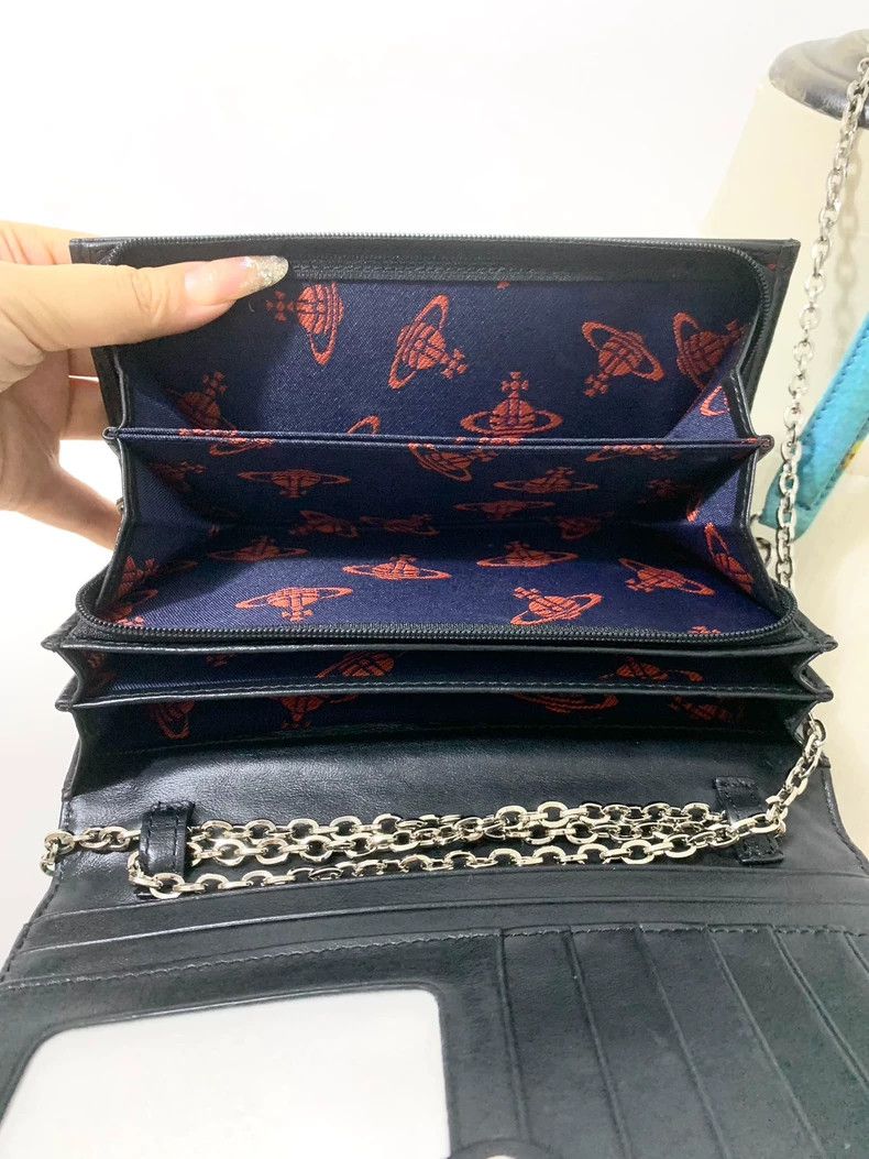 Vivienne Westwood Vivienne Westwood Blue lacquered Saturn backpack wallet wi Size ONE SIZE - 7 Thumbnail
