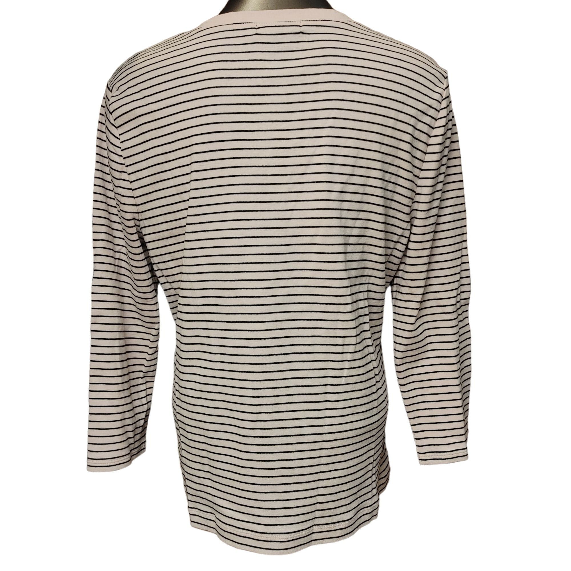 Chaps Chaps Women's White/Black Striped Long Sleeve Top XL Size XL / US 12-14 / IT 48-50 - 2 Thumbnail