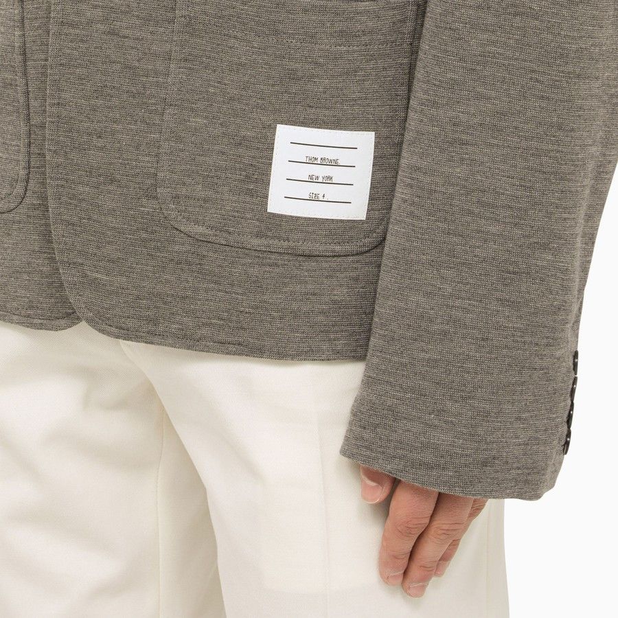 Thom Browne o1d2blof0724 Wool Single-breasted Jacket in Grey Size US XXL / EU 58 / 5 - 4 Thumbnail