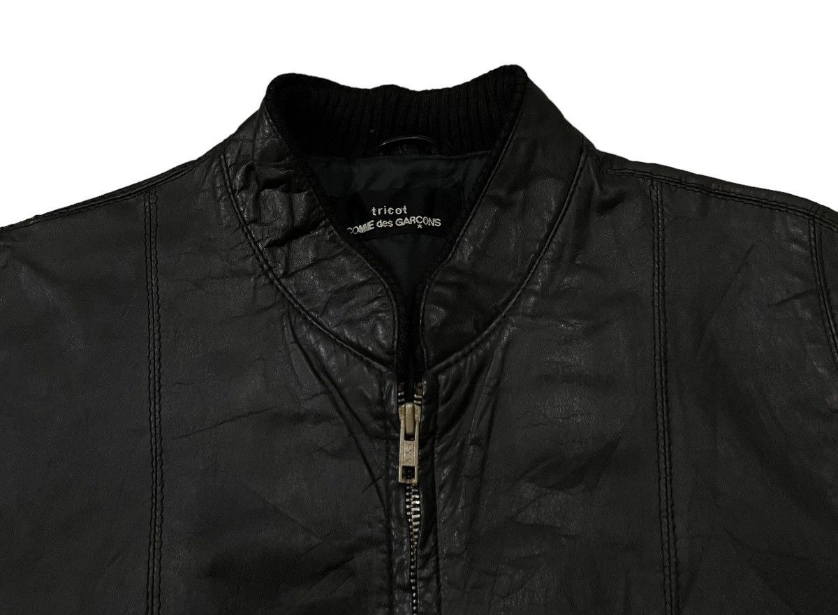 Comme des Garcons Tricot Comme Des Garcons Bomber Leather Jacket Size US M / EU 48-50 / 2 - 8 Thumbnail