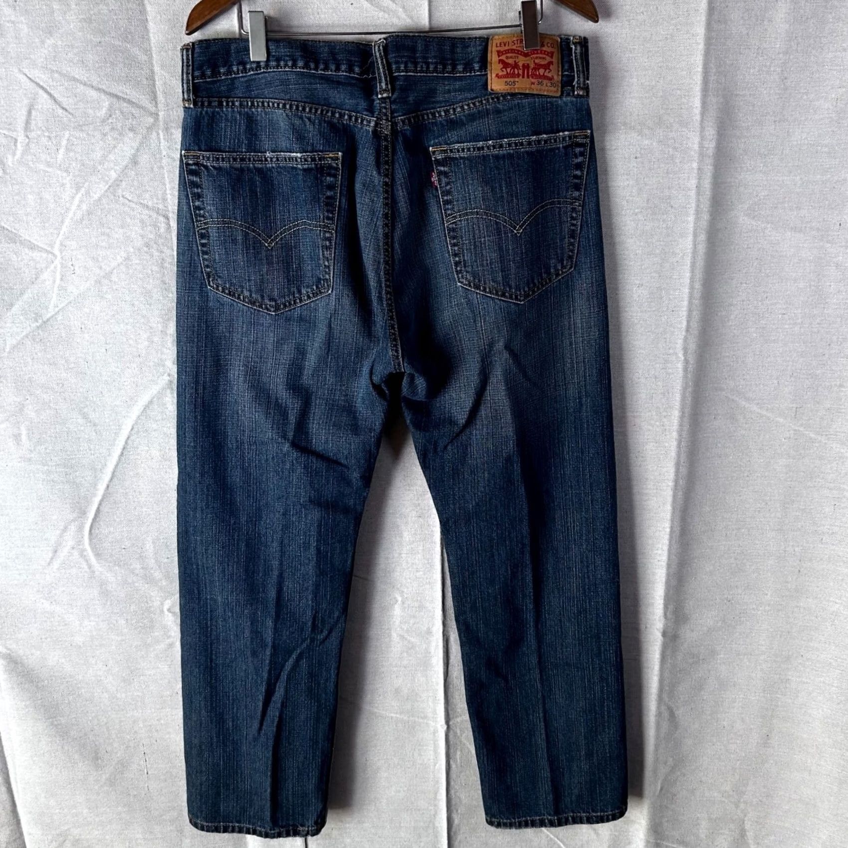 Levi's Levi's 505 Regular Fit Jeans Mens 36x30 Blue Denim 00505-2765 Straight Size US 36 / EU 52 - 3 Thumbnail