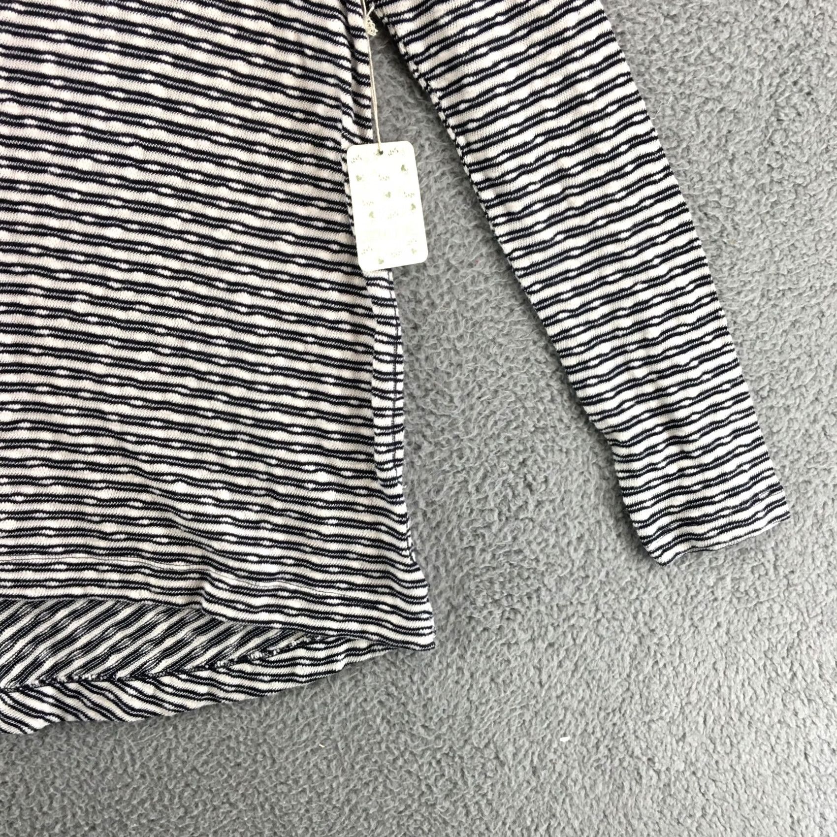 Vintage Lucy Pullover Sweater Top Womens XL White Striped Scoop Long Sleeve - Knit Relaxed Fit Brand Lucy Size XL / US 12-14 / IT 48-50 - 3 Thumbnail