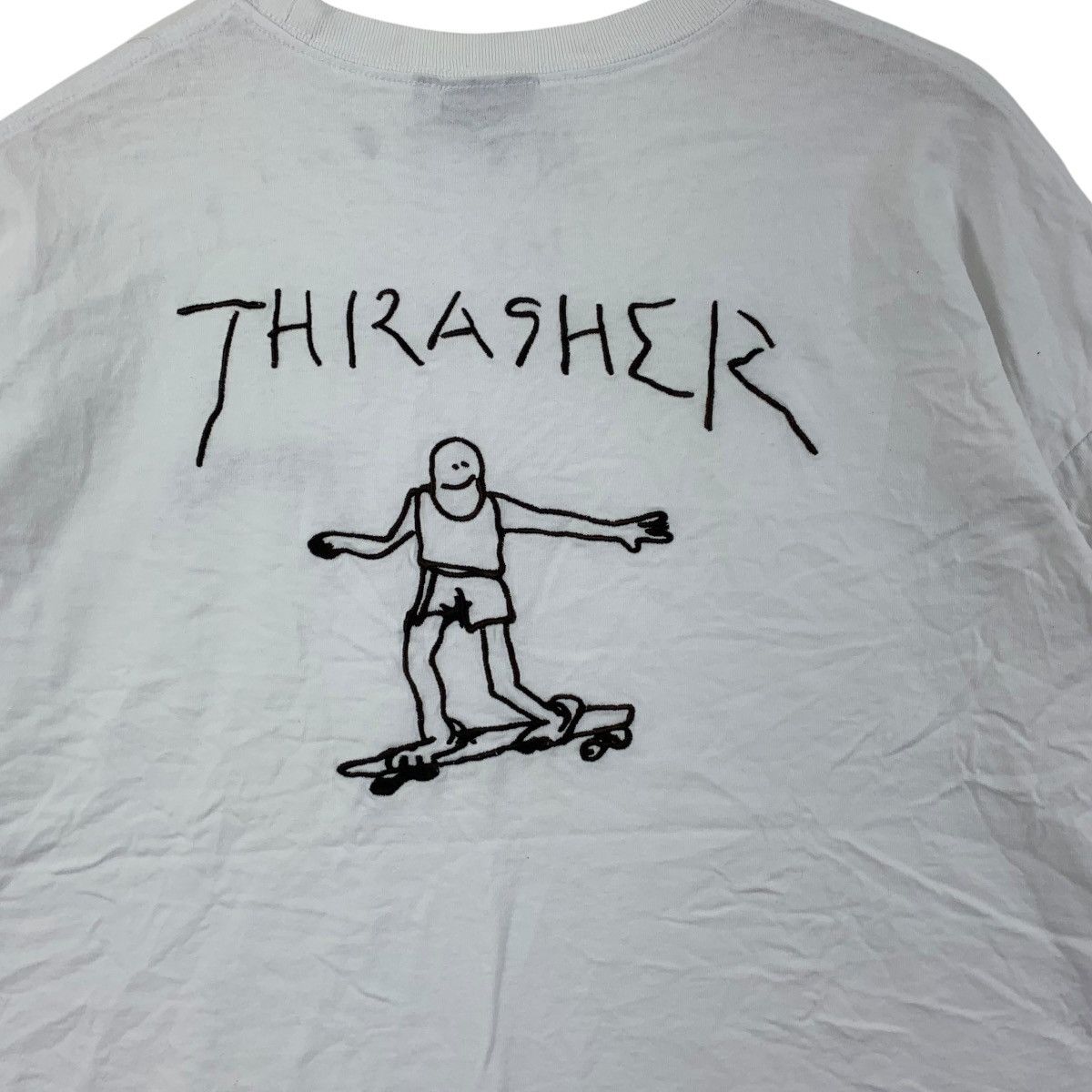 Thrasher THRASHER MAGAZINE SKATEBOARD Cropped Top Tee Shirt Top Size L / US 10 / IT 46 - 6 Thumbnail