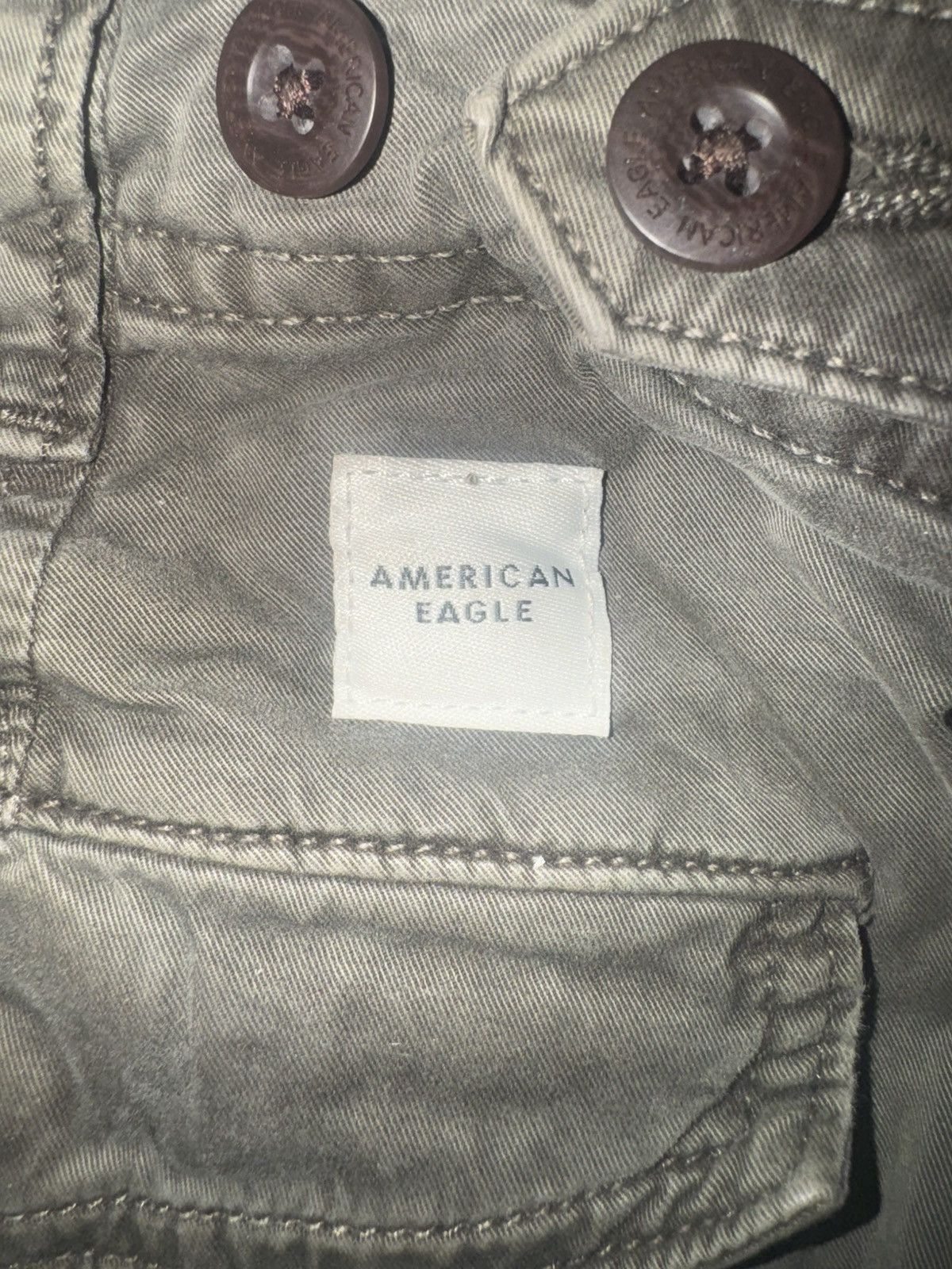 American Eagle Outfitters American Eagle Flex Lived-In Cargo Pants Olive Moss 36x32 Size US 32 / EU 48 - 7 Thumbnail