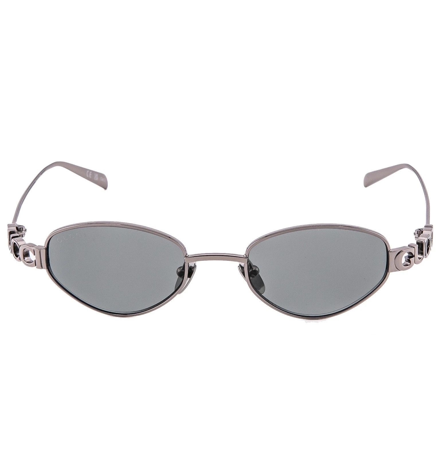 Gucci GUCCI 1935 Gg1935S Ruthenium Gray Logo Wrap Sunglasses 001 Size ONE SIZE - 2 Thumbnail