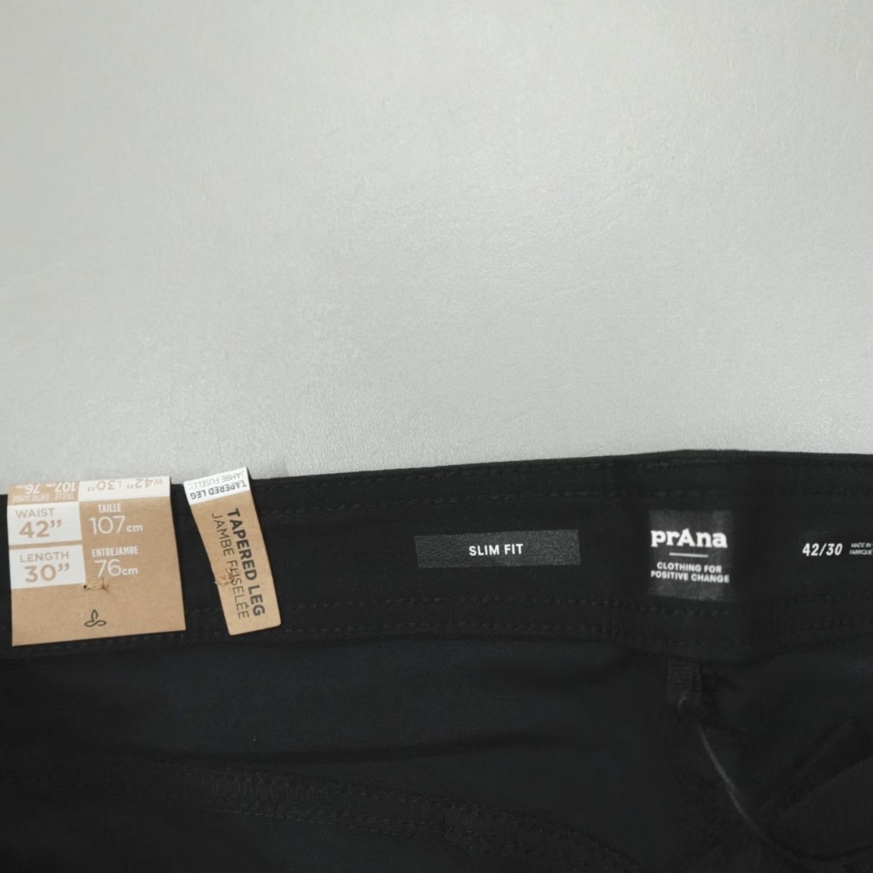 Prana Prana Brion II Slim Fit Stretch Pants Men's 42x30 Dark Iron Gray Chino Straight 5-Pocket Size US 42 / EU 58 - 3 Thumbnail