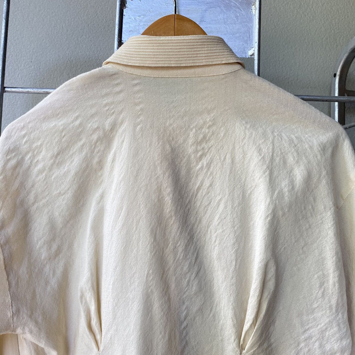 Dior Christian Dior Fitted Pale Yellow Wool Shirt Size M / US 6-8 / IT 42-44 - 13 Thumbnail