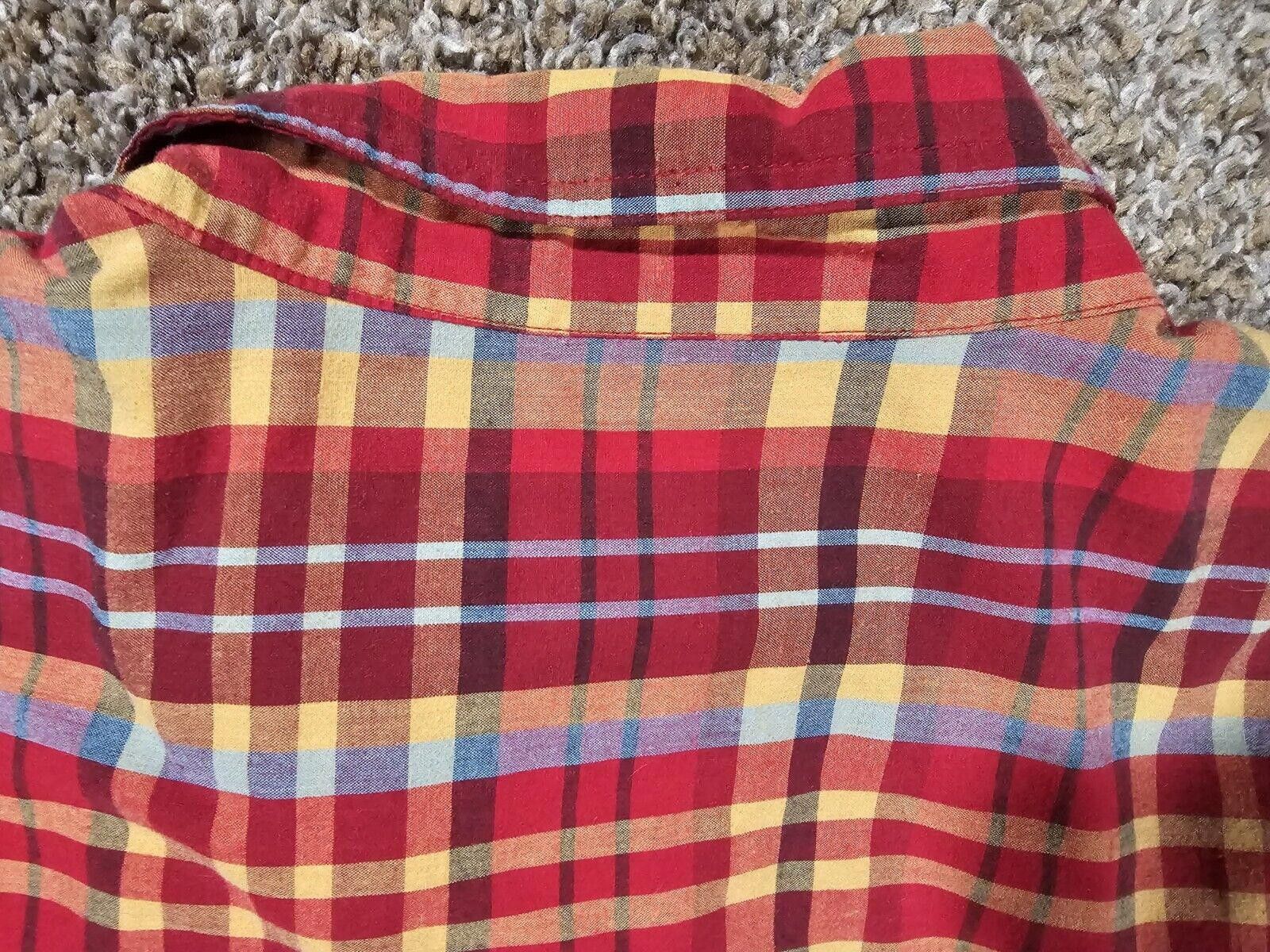 Chaps Chaps Easy Care Mens XL Red Plaid Button Down Long Sleeve Size US XL / EU 56 / 4 - 10 Thumbnail