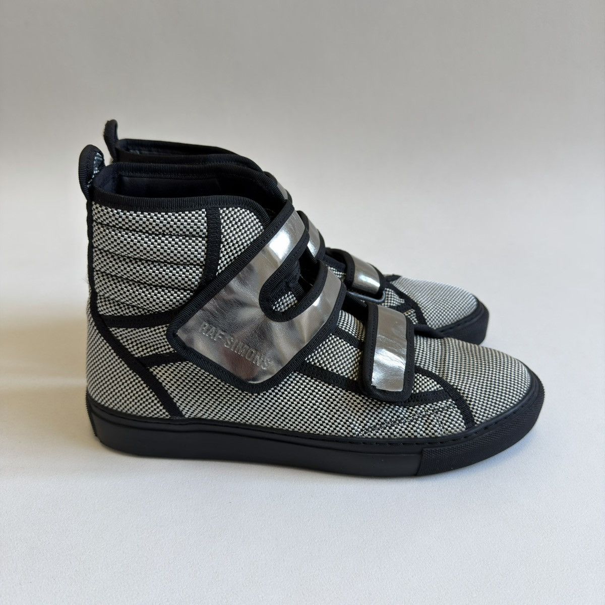 Raf Simons A/W 13 ‘Checkerboard Nylon’ Velcro Sneakers Size US 9 / EU 42 - 14 Thumbnail