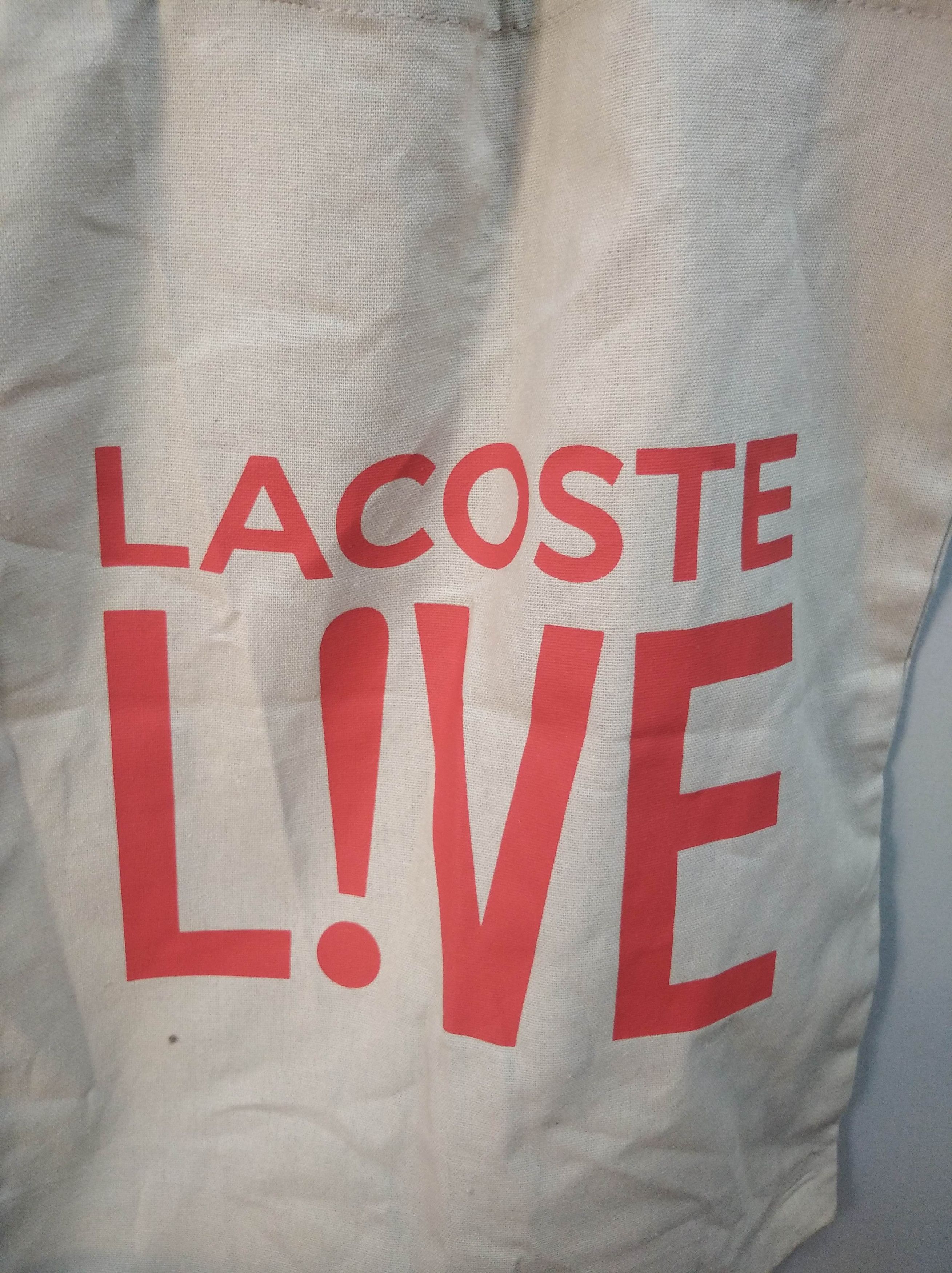 Lacoste live cotton tote bag