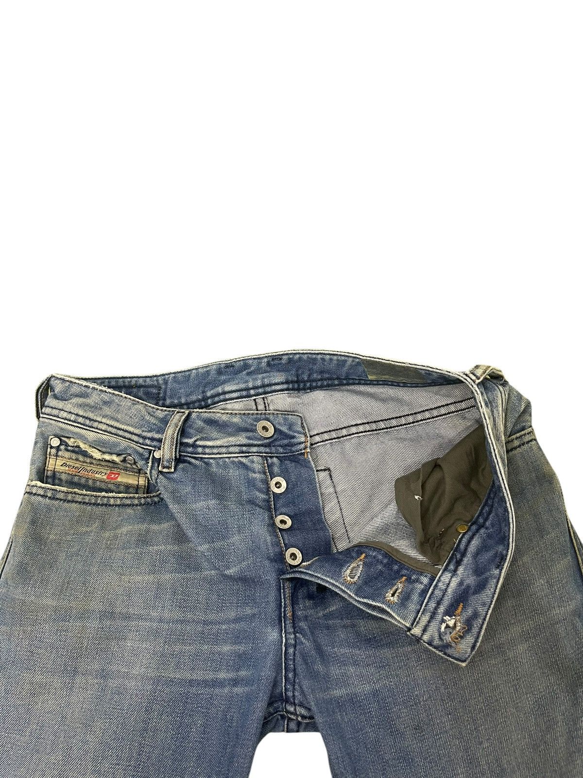 Diesel Flare Jeans Y2K Diesel Industries Distress Boot Cut 1🟦0 Size US 31 - 11 Thumbnail