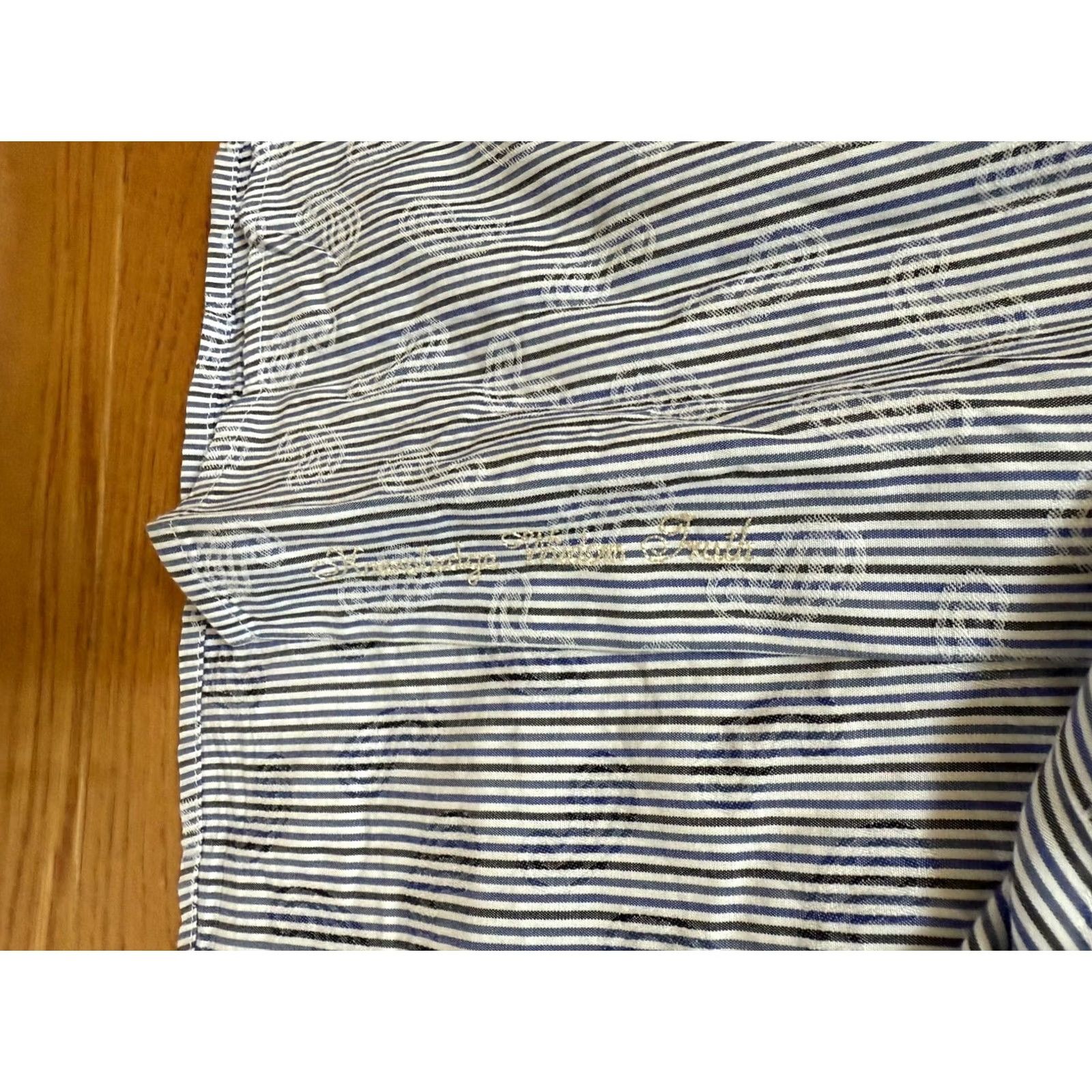 Robert Graham Robert Graham Shirt Mens 44 17 1/2 Blue Striped French Cuff Button Up Top EUC Size US XXL / EU 58 / 5 - 5 Thumbnail