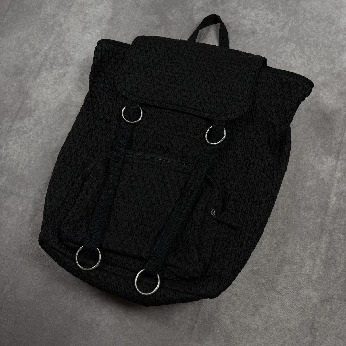 Pre-owned Eastpak X Raf By Raf Simons Eastpak X Raf Simons Topload Loop Matlasse Backpack In Black