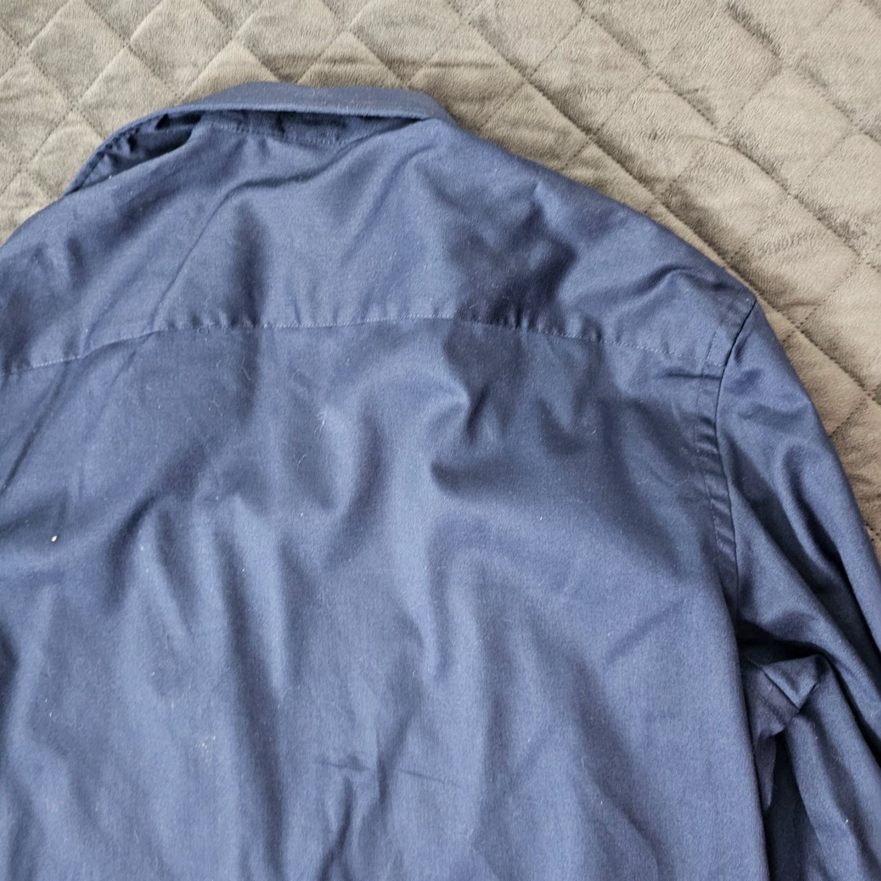 Van Heusen VAN HEUSEN Dress Shirt Slim Fit Long Sleeve Blue 15.5 34/35 Men’s Regular Size Cotton Blend Shirts Size 42R - 7 Thumbnail