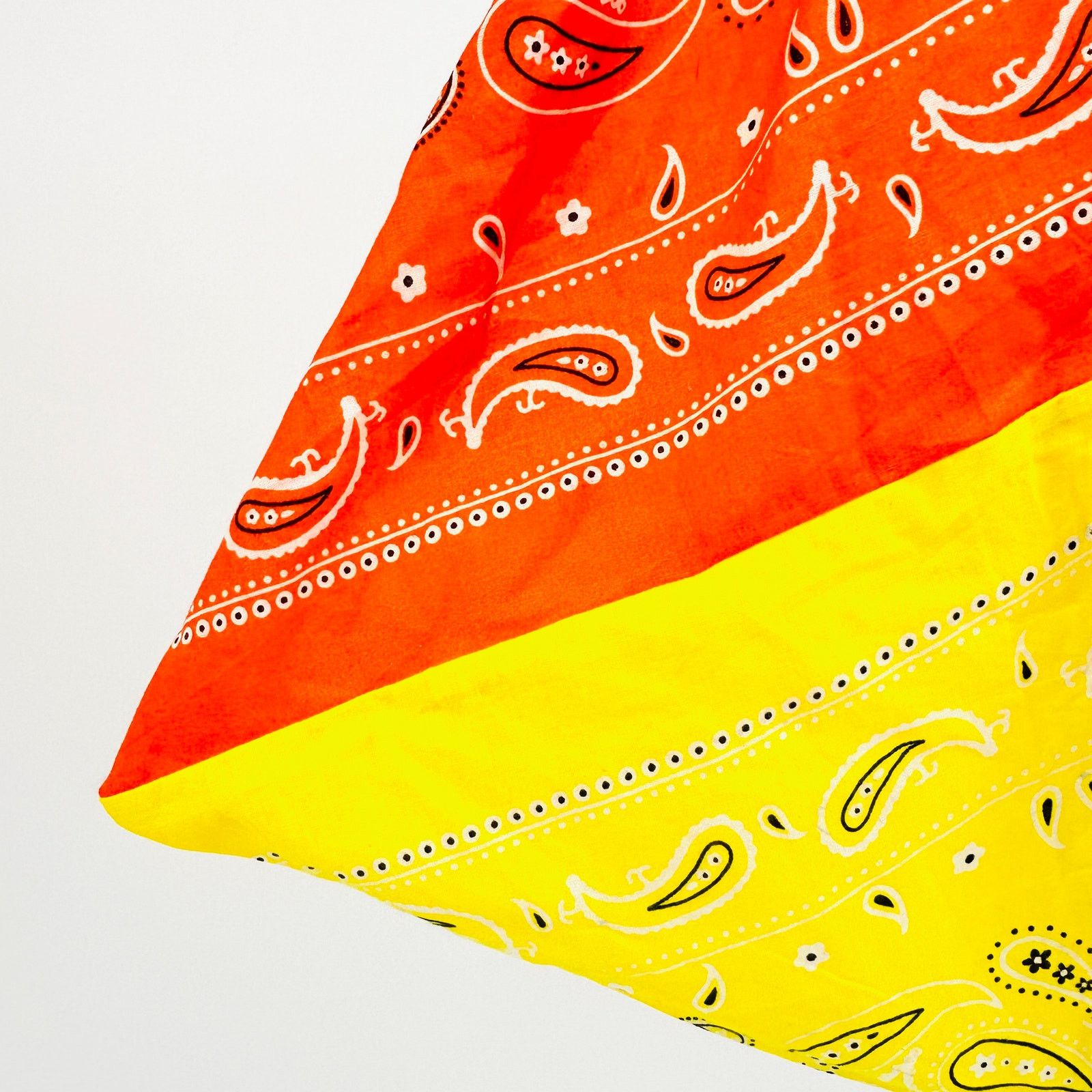 Other Upcycled Funky Orange Yellow Paisley Bandana Large Tote Bag Size ONE SIZE - 4 Thumbnail