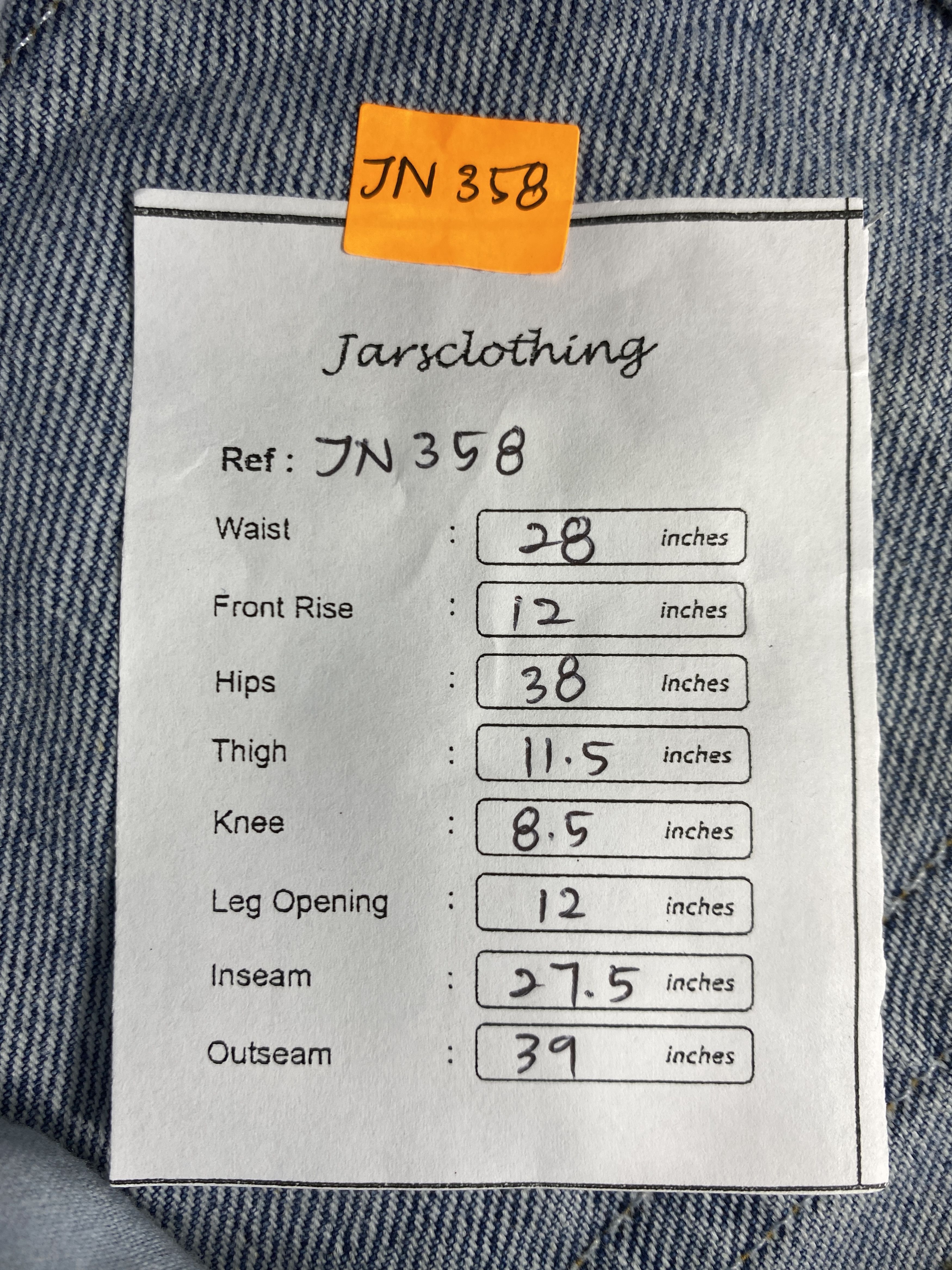 Japanese Brand Vintage Levi's Orange Tab Denim 28x27.5 -JN358 Size US 28 / EU 44 - 8 Thumbnail