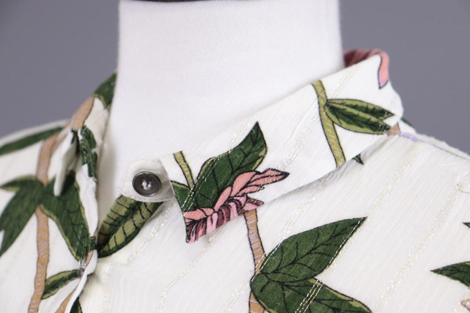 Wilkes Bashford BA&SH White Floral Printed Long Sleeve Blouse Shirt Size 0 Size XS / US 0-2 / IT 36-38 - 6 Thumbnail