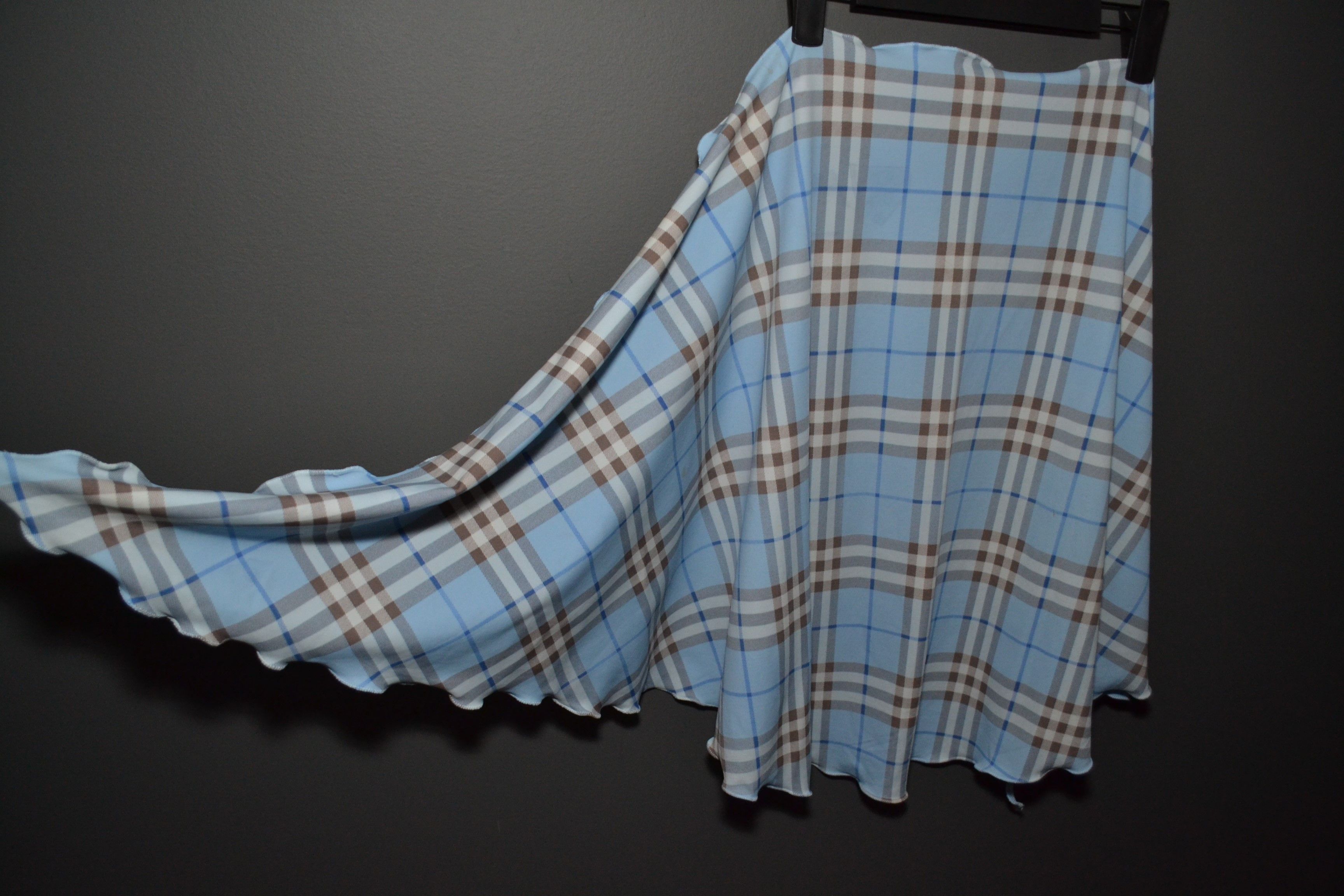Burberry Burberry L Check Pattern Short Sarong Skirt Size ONE SIZE - 2 Thumbnail
