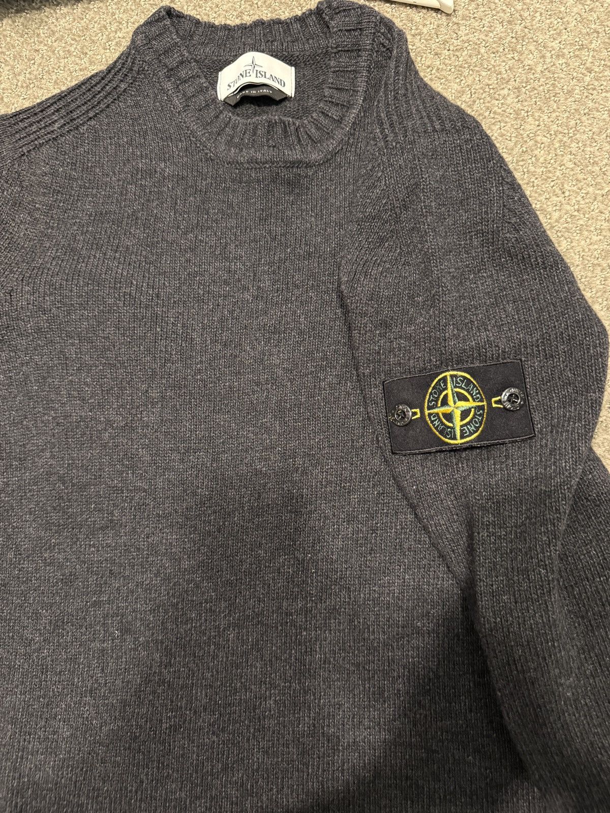 Stone Island STONE ISLAND Logo-Appliquéd Wool-Blend Sweater M Size US M / EU 48-50 / 2 - 2 Thumbnail