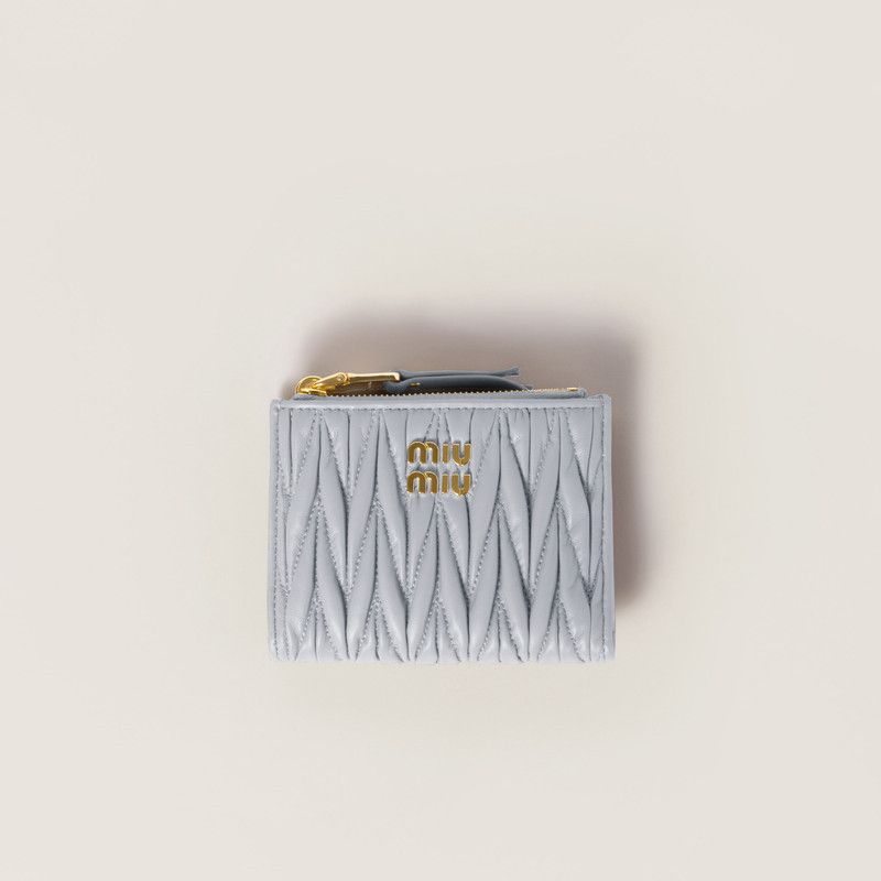 Miu Miu o1B3y1r0426 Size: OS / Matelassé Nappa Leather Small Wallet Size ONE SIZE - 1 Thumbnail