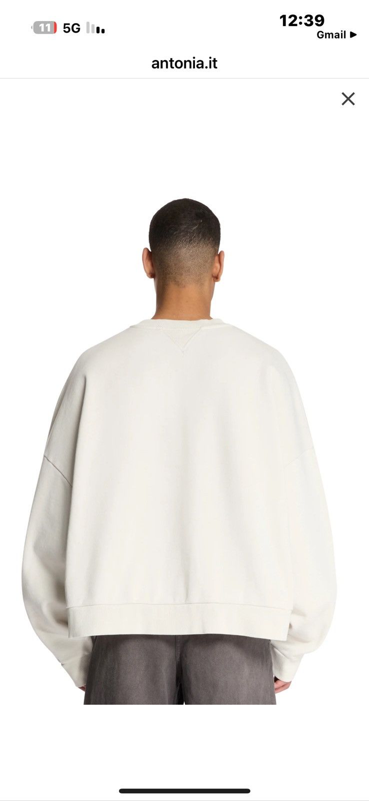 Entire Studios White Cotton Crewneck Sweatshirt Size US XL / EU 56 / 4 - 5 Thumbnail
