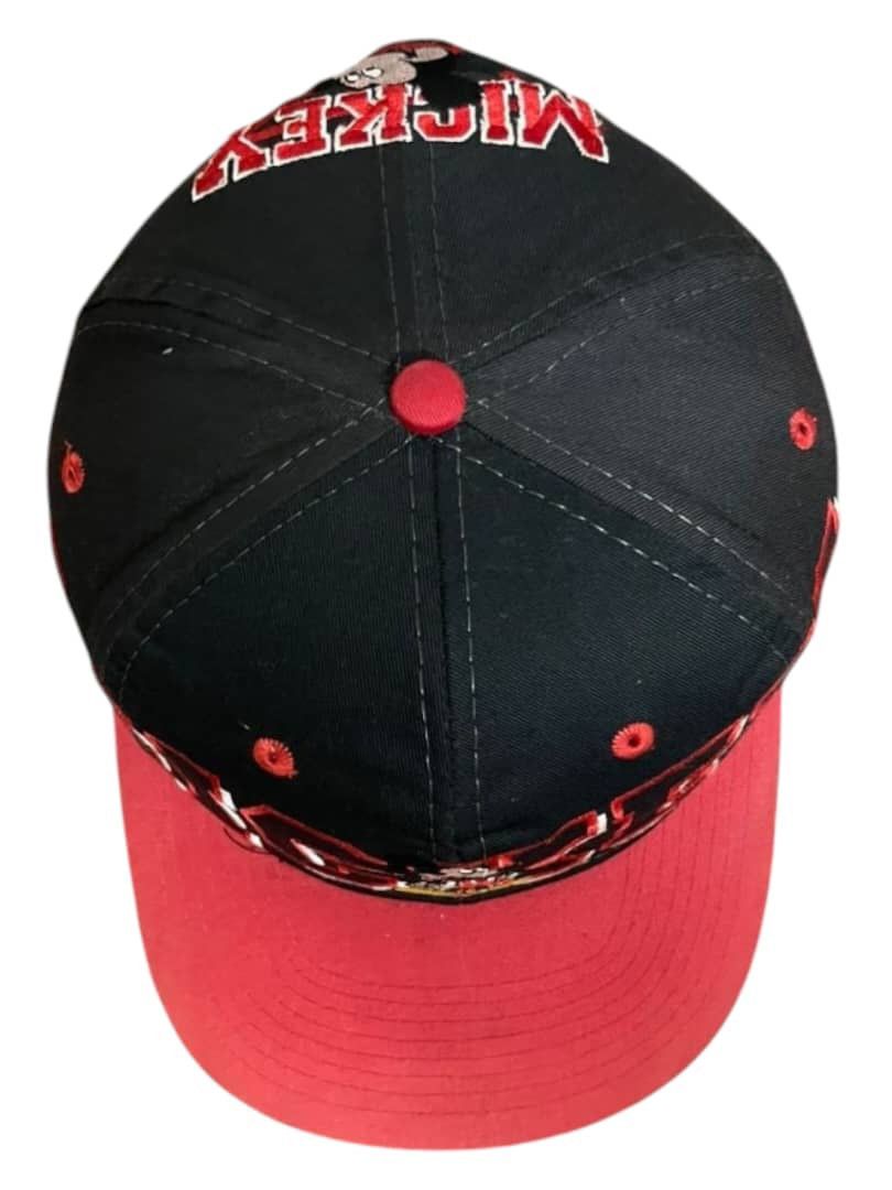 Mickey Mouse × Mickey Unlimited × Vintage RARE VINTAGE 90s MICKEY MOUSE BLOCKHEAD SPELLOUT CAP Size ONE SIZE - 6 Thumbnail
