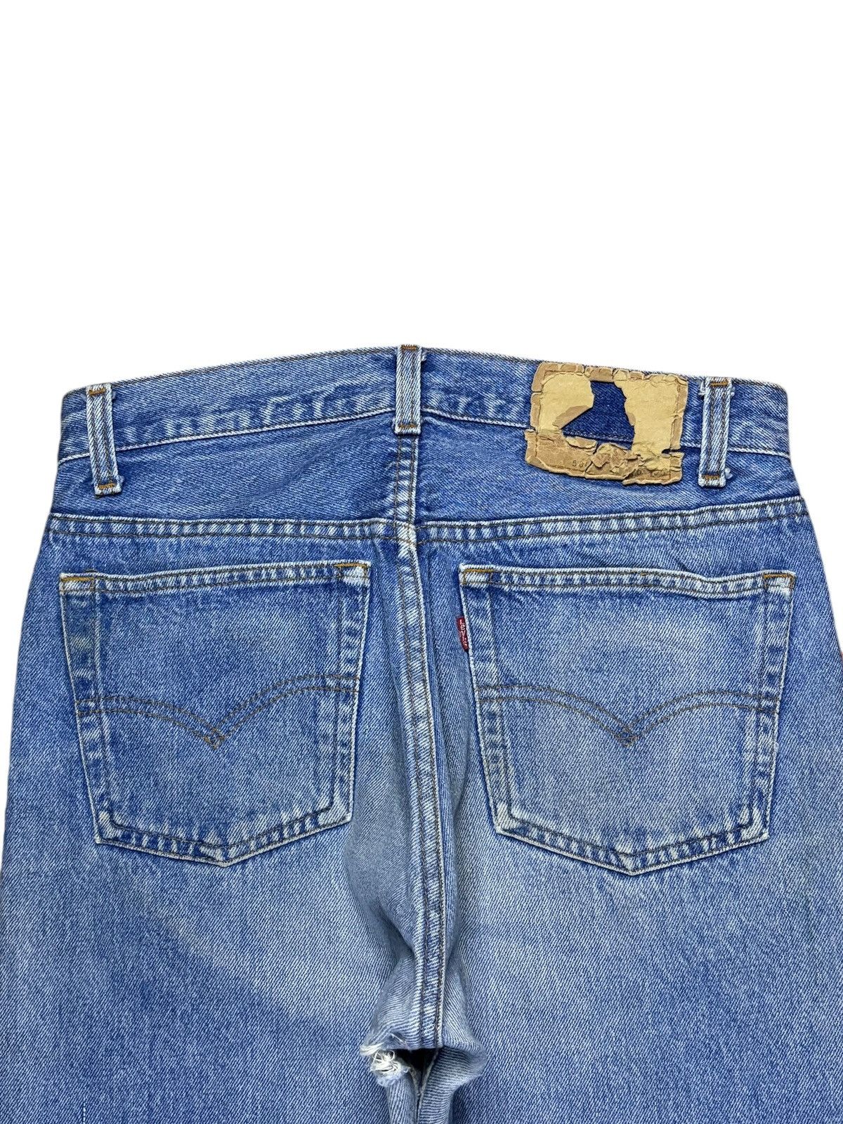 Levi's Vintage 80s Levis 501 Blue Wash Distressed Loose Jeans Size US 28 / EU 44 - 8 Thumbnail