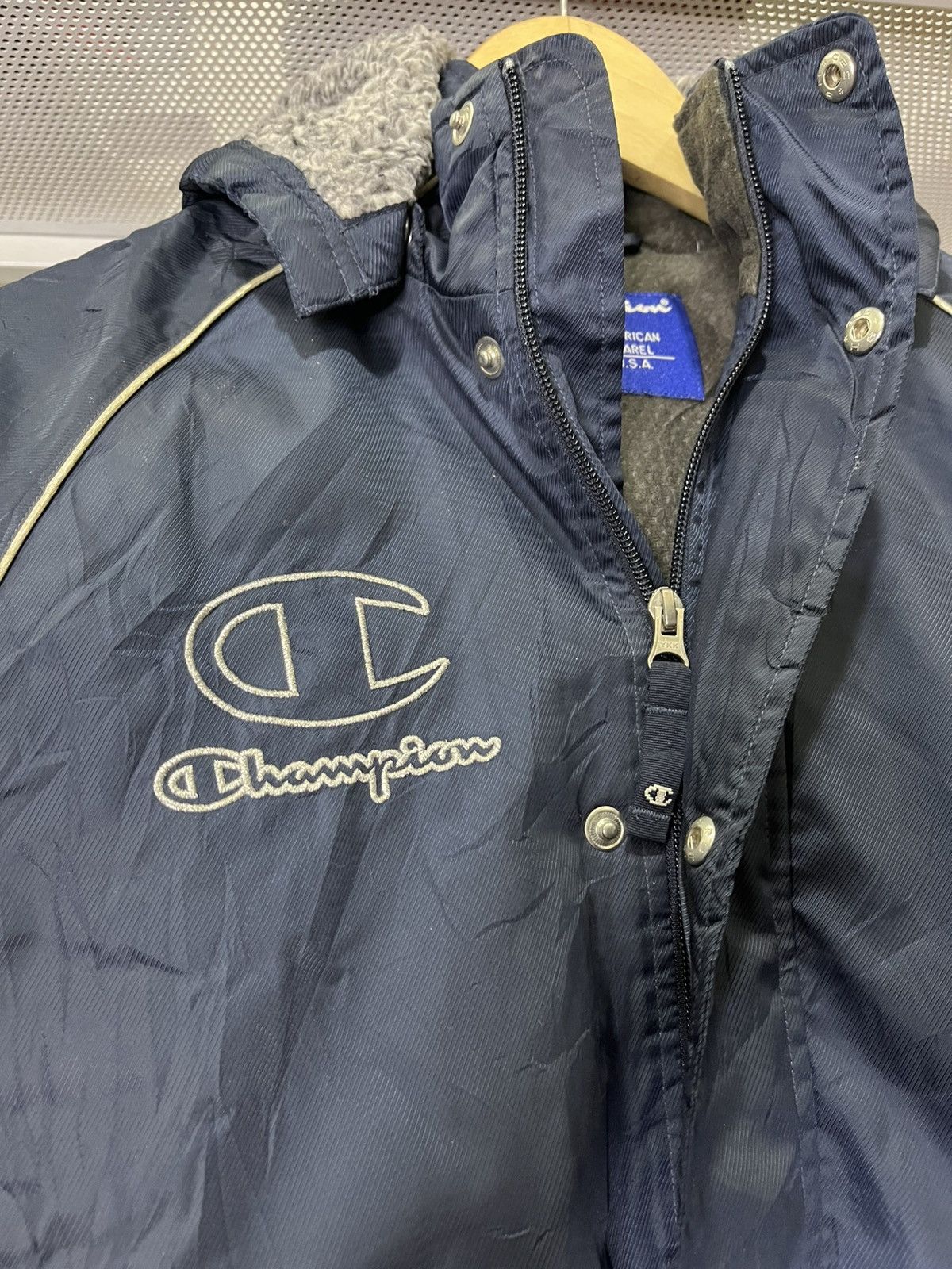 Champion Vintage Champion Long Jacket Big Logo Butten Down Size US M / EU 48-50 / 2 - 3 Thumbnail