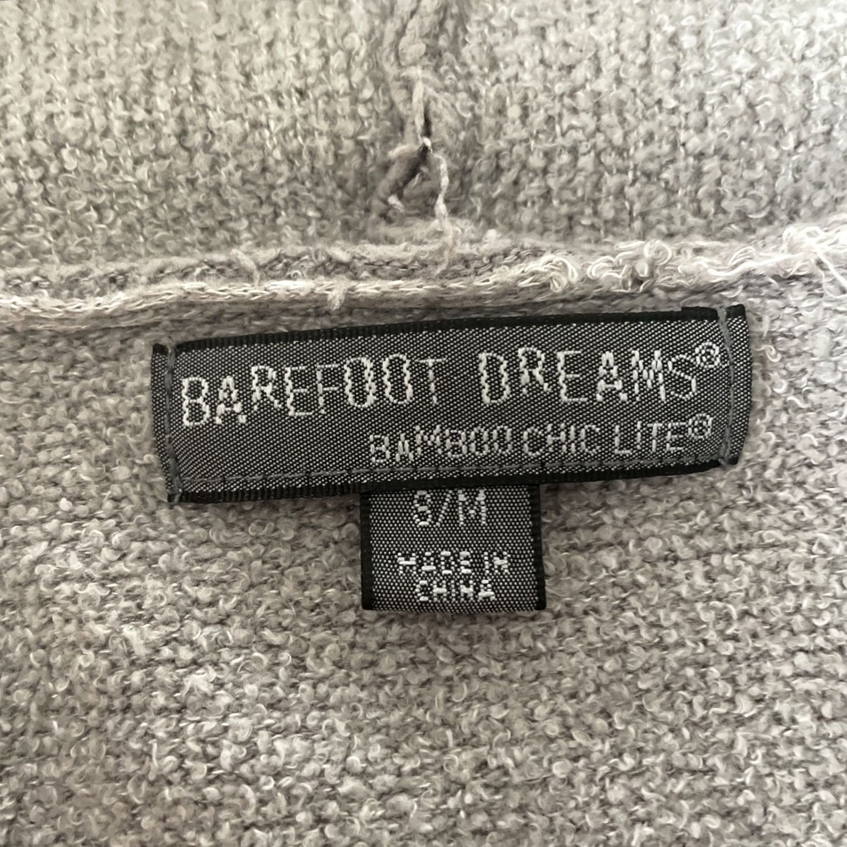 Vintage Barefoot Dreams Cardigan Women S/M Gray Open Front Bamboo Chic Lite Sweater Size S / US 4 / IT 40 - 3 Thumbnail