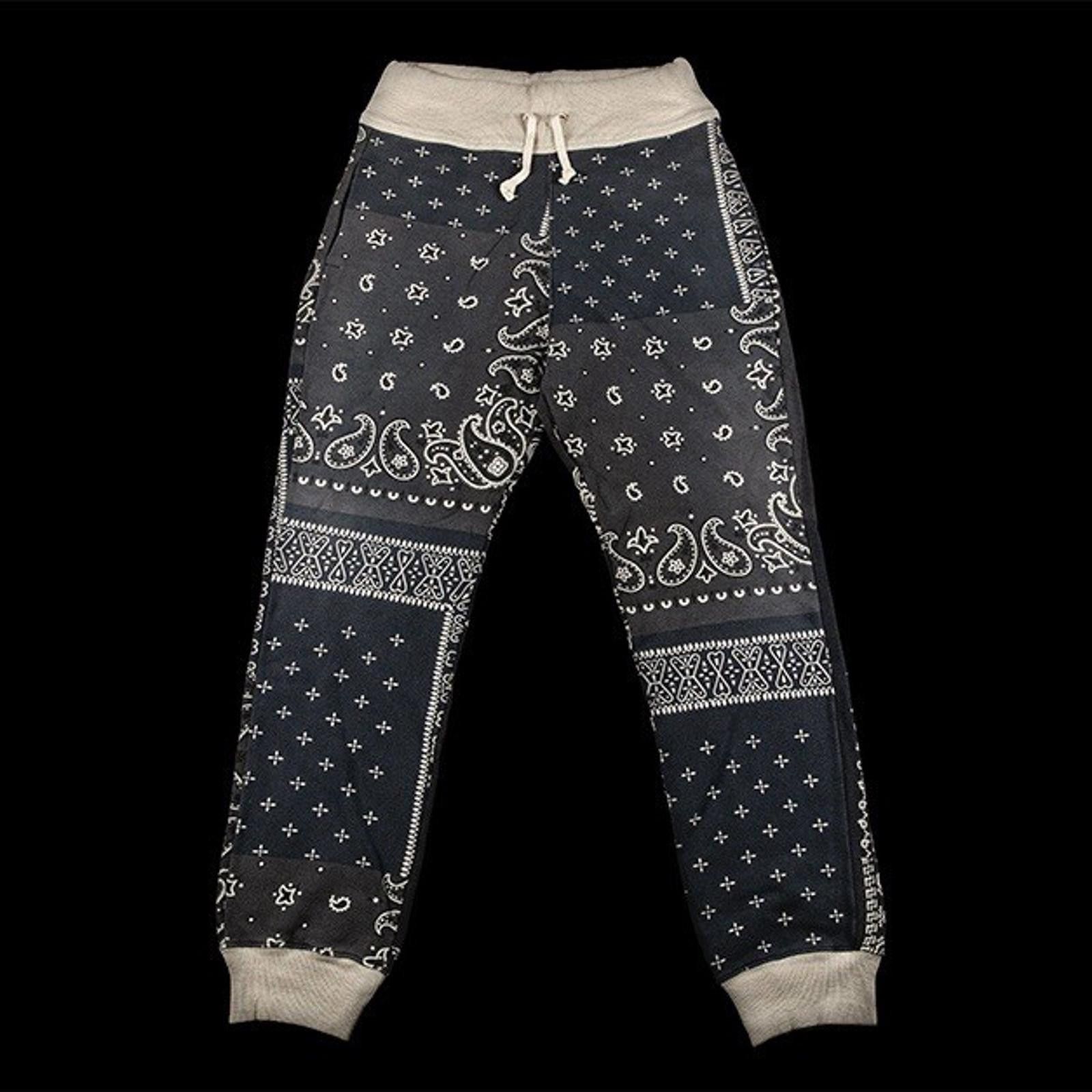 Kapital Kapital Bandana Patchwork Sweatpant Black Size 4 Size US 36 / EU 52 - 1 Thumbnail