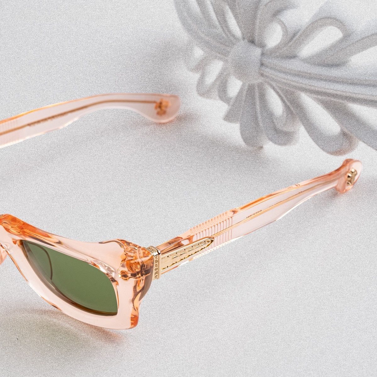 Chrome Hearts CHROME HEARTS STEEZIN PINK CRYSTAL SUNGLASSES Size ONE SIZE - 3 Thumbnail