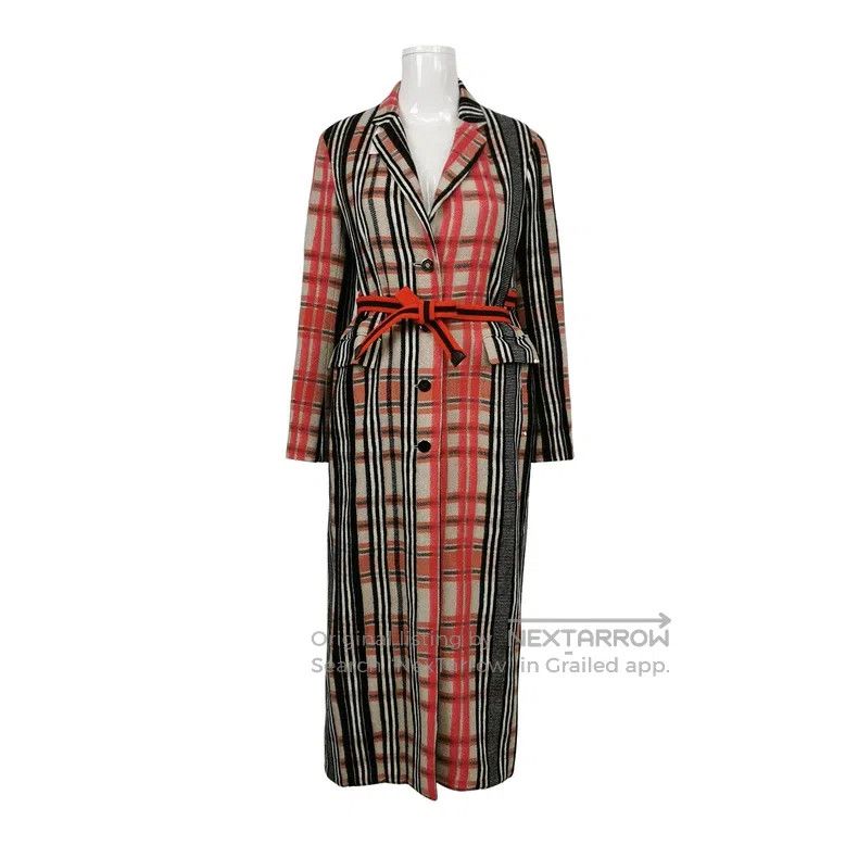 Hermes Hermes Wool Color-blocked Checkered Lapel Buttoned and Tie Size XS / US 0-2 / IT 36-38 - 1 Thumbnail