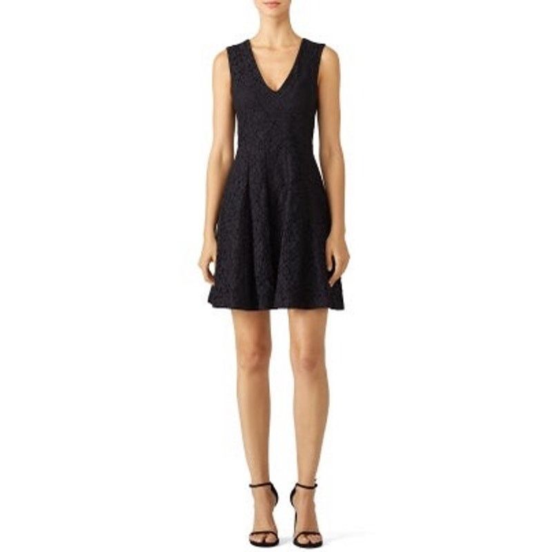 Derek Lam 10 Crosby 10 Crosby Derek Lam | Black Lace A-line Mini Dress | 4 Size S / US 4 / IT 40 - 1 Thumbnail