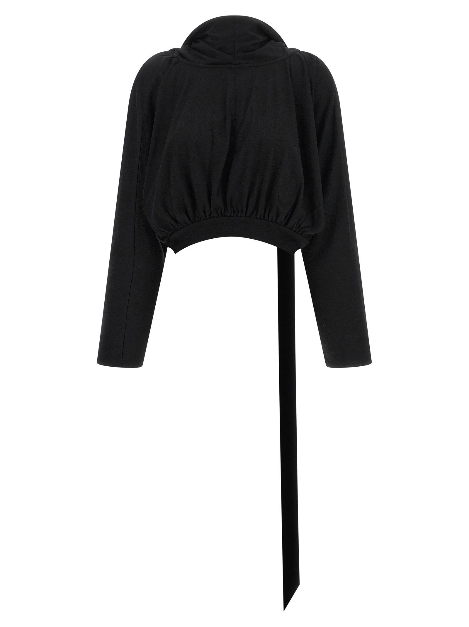 'cropped Hooded Top' Long Sleeve Sweater, Women's