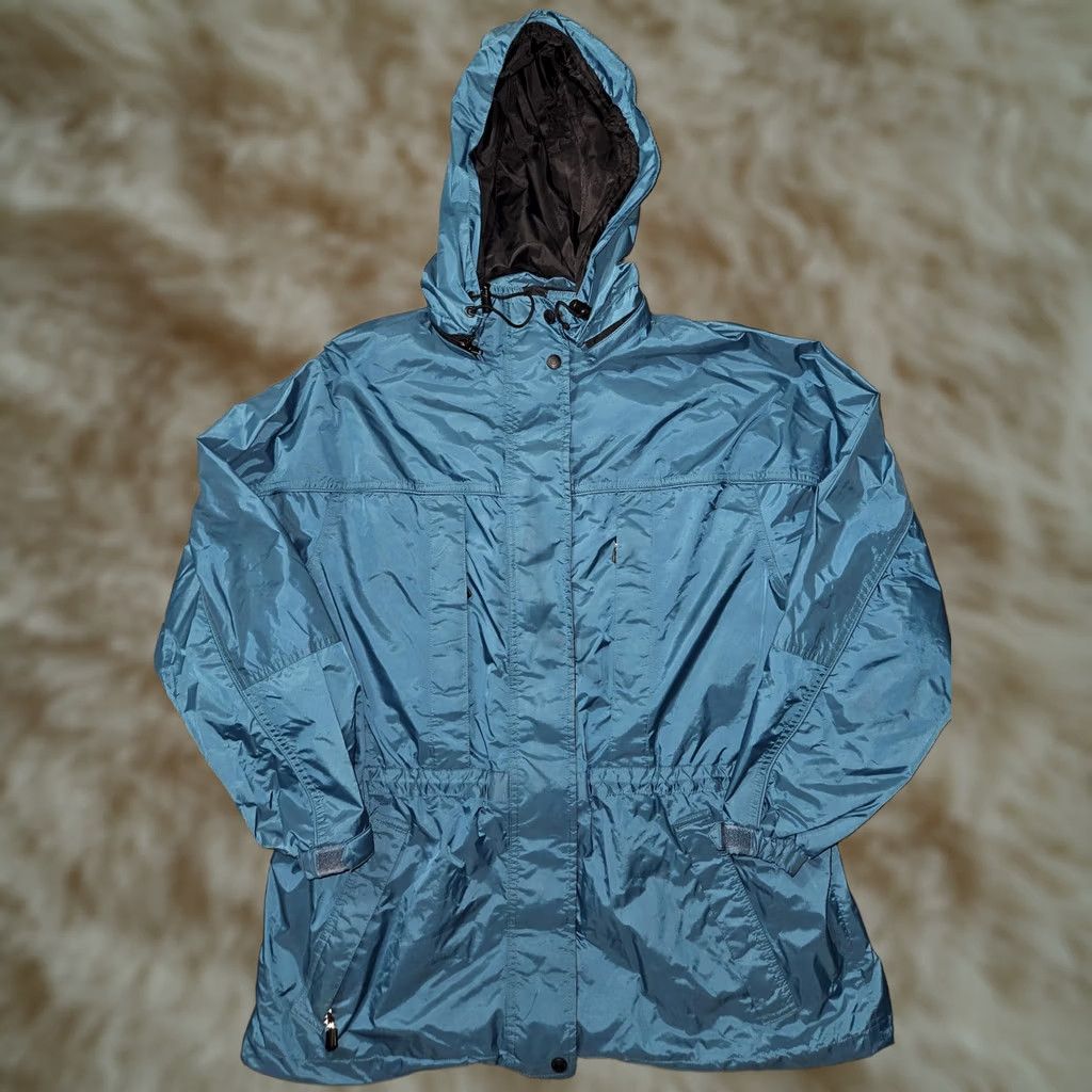 Eddie Bauer VINTAGE Eddie Bauer Jacket Womens XL Blue Gore Tex Hooded Parka Rain Coat 90s Size XL / US 12-14 / IT 48-50 - 1 Thumbnail