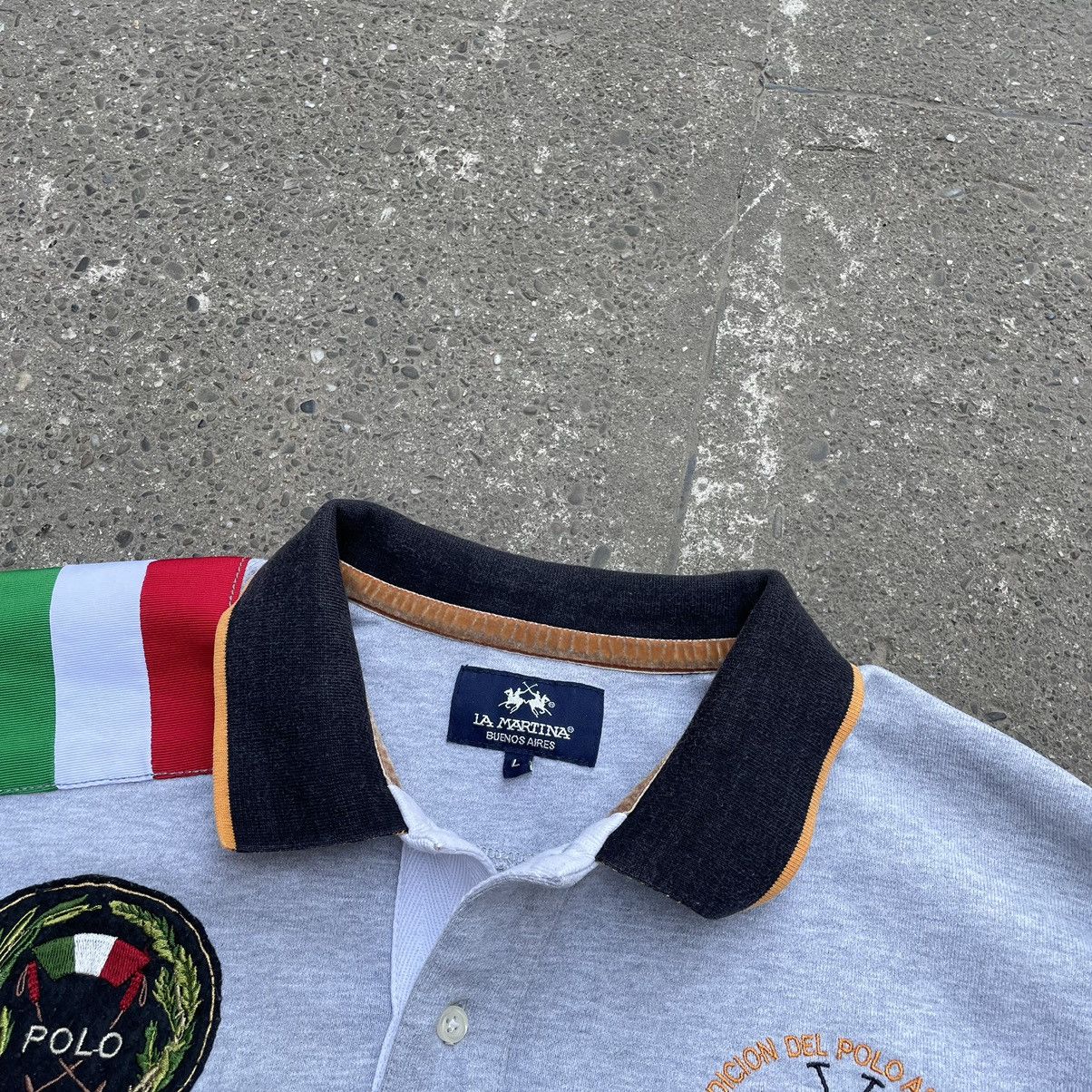 La Martina × Vintage Vintage La Martina ITALY Polo Team Big Logo Rugby Shirt Size US M / EU 48-50 / 2 - 5 Thumbnail