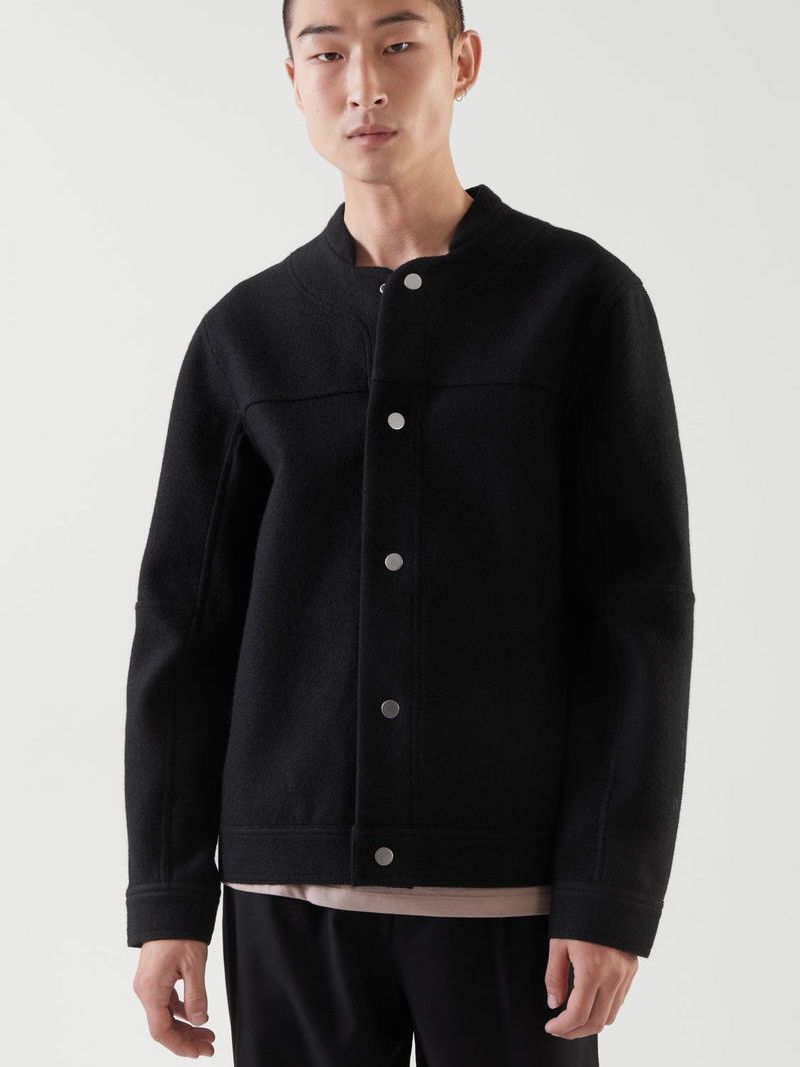 Cos COS Black Wool Bomber Jacket Size US S / EU 44-46 / 1 - 2 Thumbnail