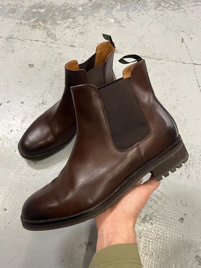 Polo Ralph Lauren Polo Ralph Lauren Brown Minimalist Classy Leather Boots Size US 13 / EU 46 - 1 Thumbnail